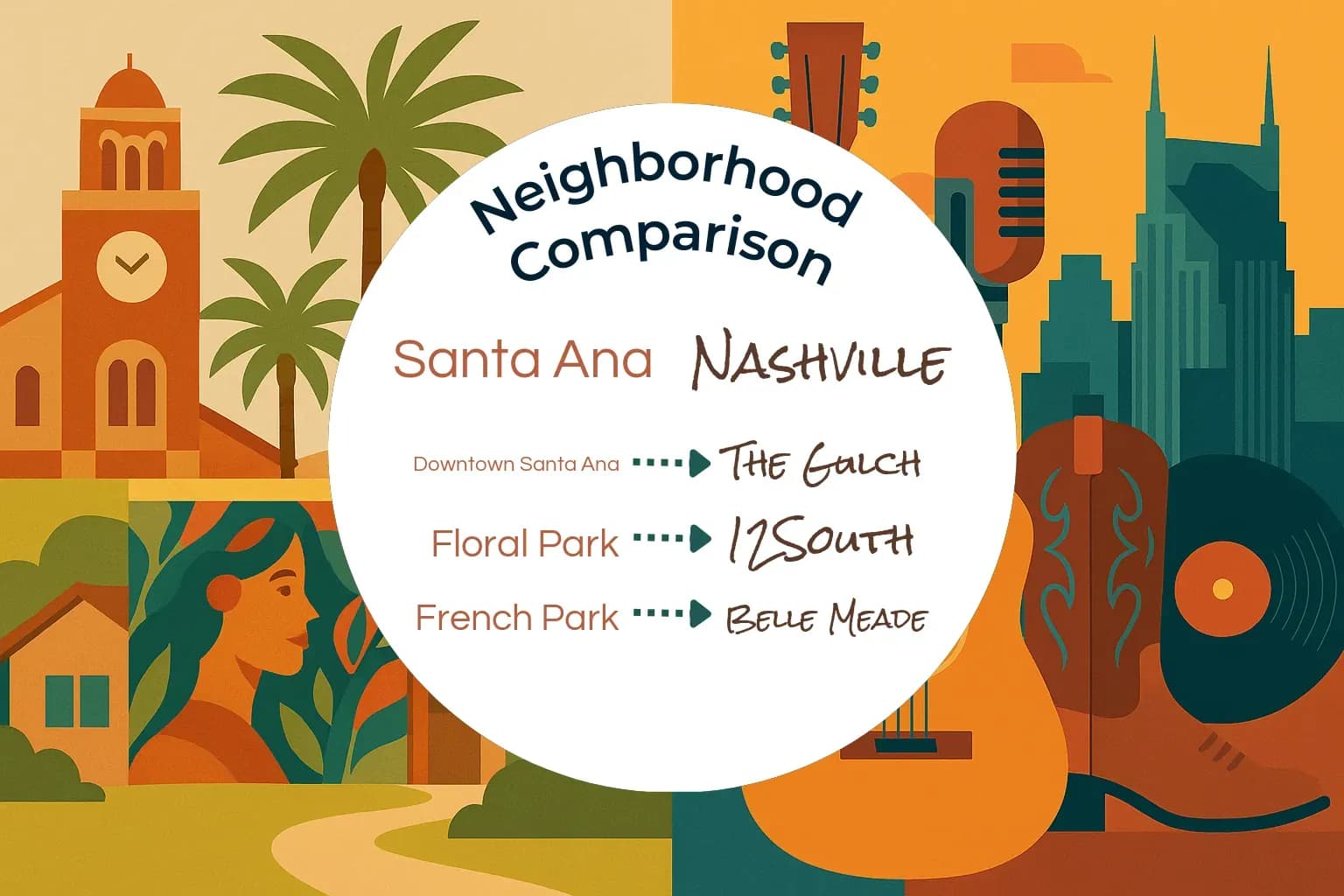 Santa Ana vs Nashville Neighborhood Comparison