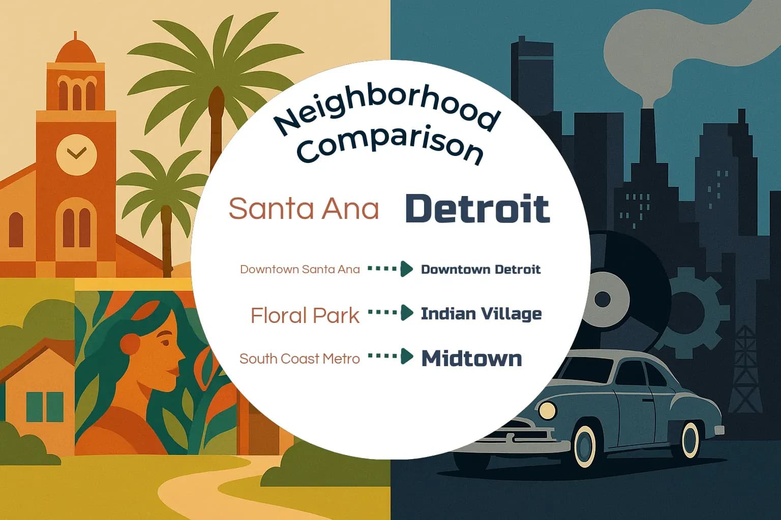 Santa Ana vs Detroit Neighborhood Comparison