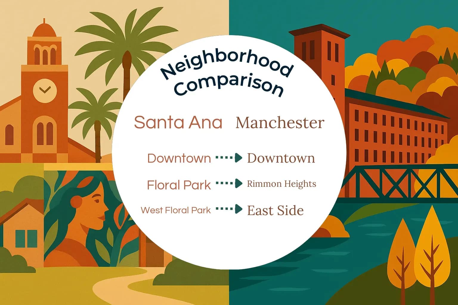 Santa Ana vs Manchester Neighborhood Comparison