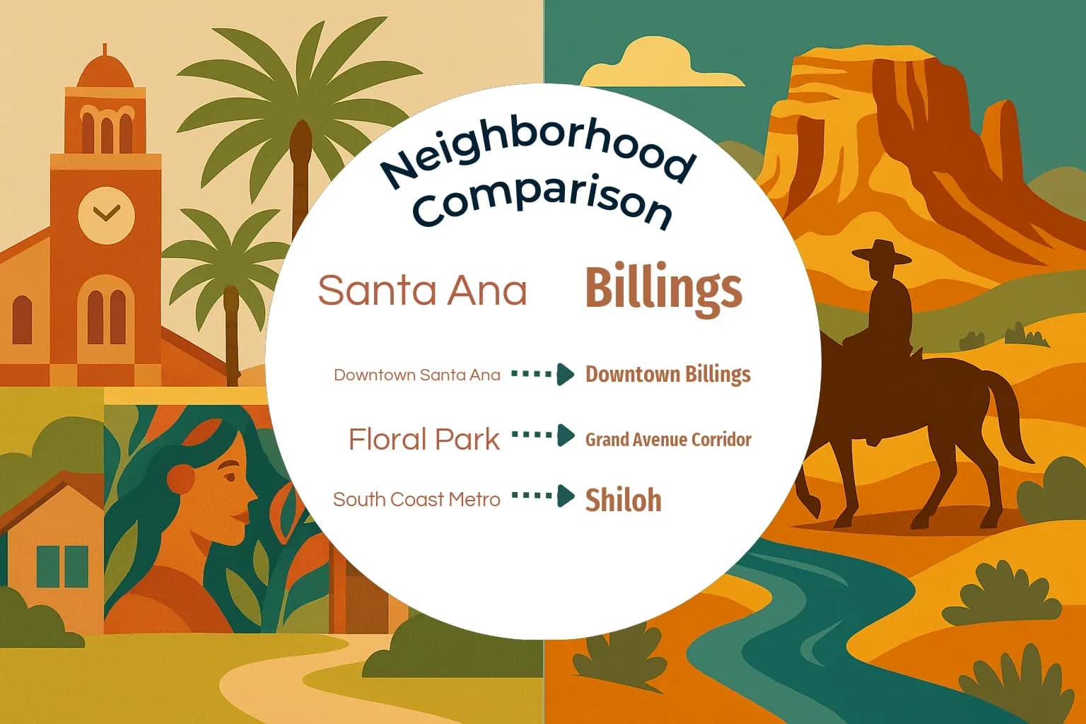 Santa Ana vs Billings Neighborhood Comparison