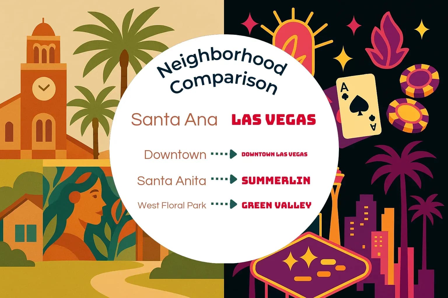 Santa Ana vs Las Vegas Neighborhood Comparison
