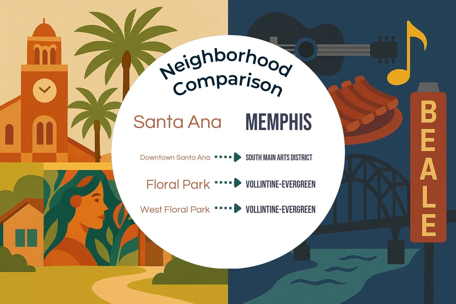 Santa Ana vs Memphis Neighborhood Comparison