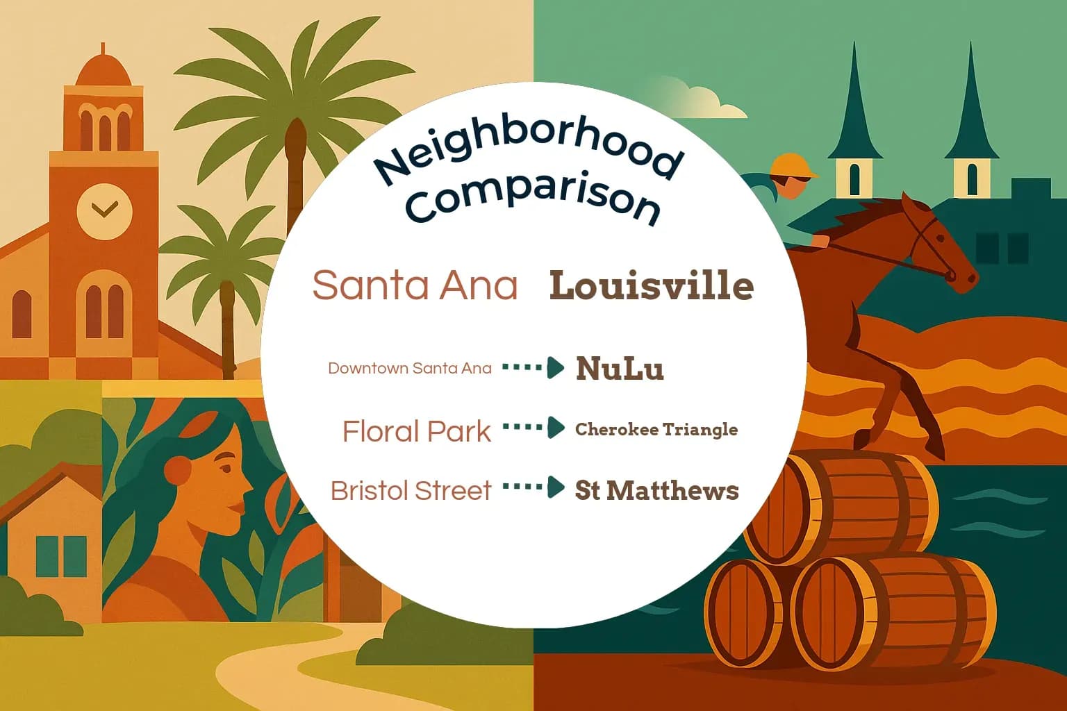 Santa Ana vs Louisville Neighborhood Comparison