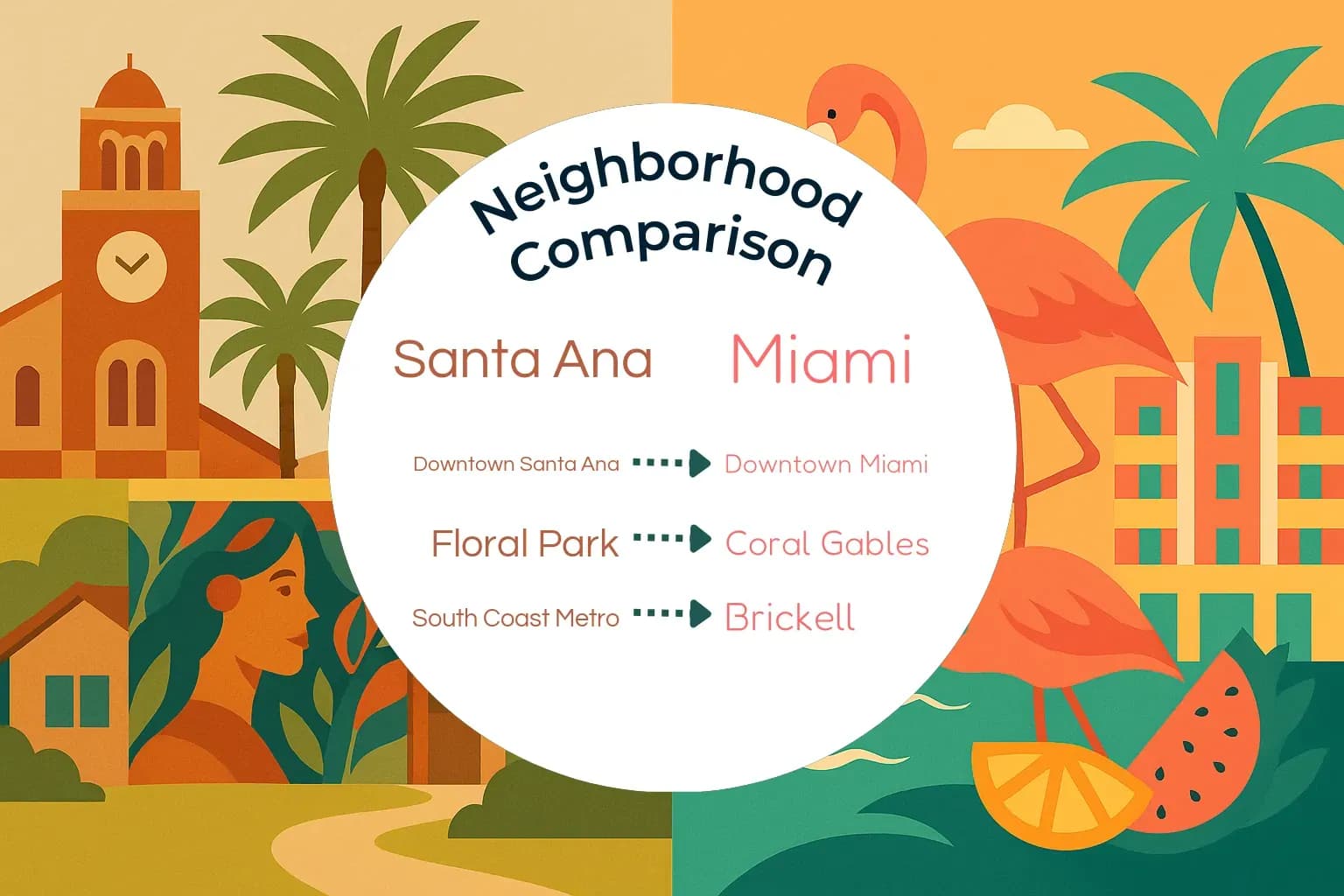 Santa Ana vs Miami Neighborhood Comparison