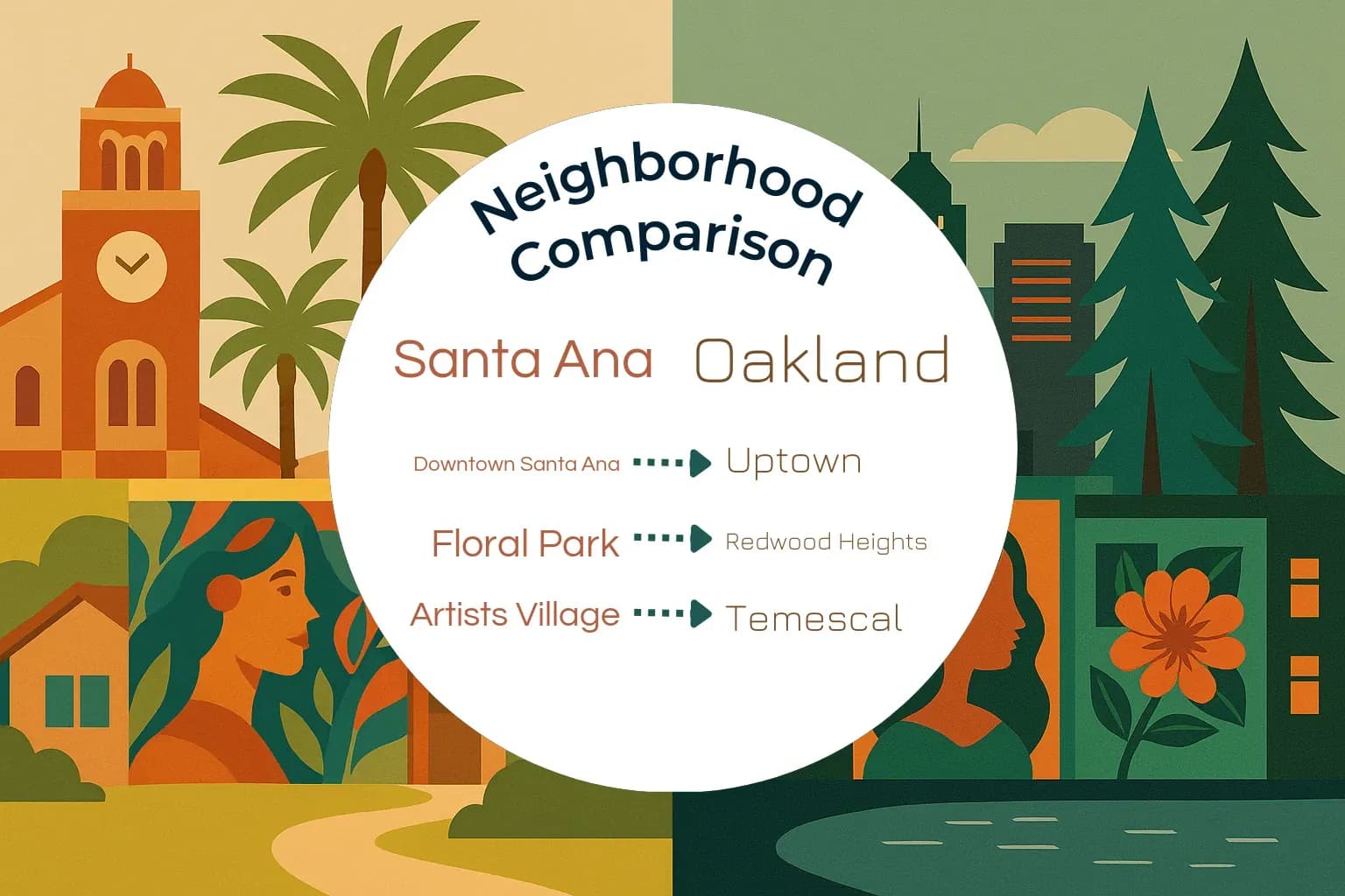 Santa Ana vs Oakland Neighborhood Comparison
