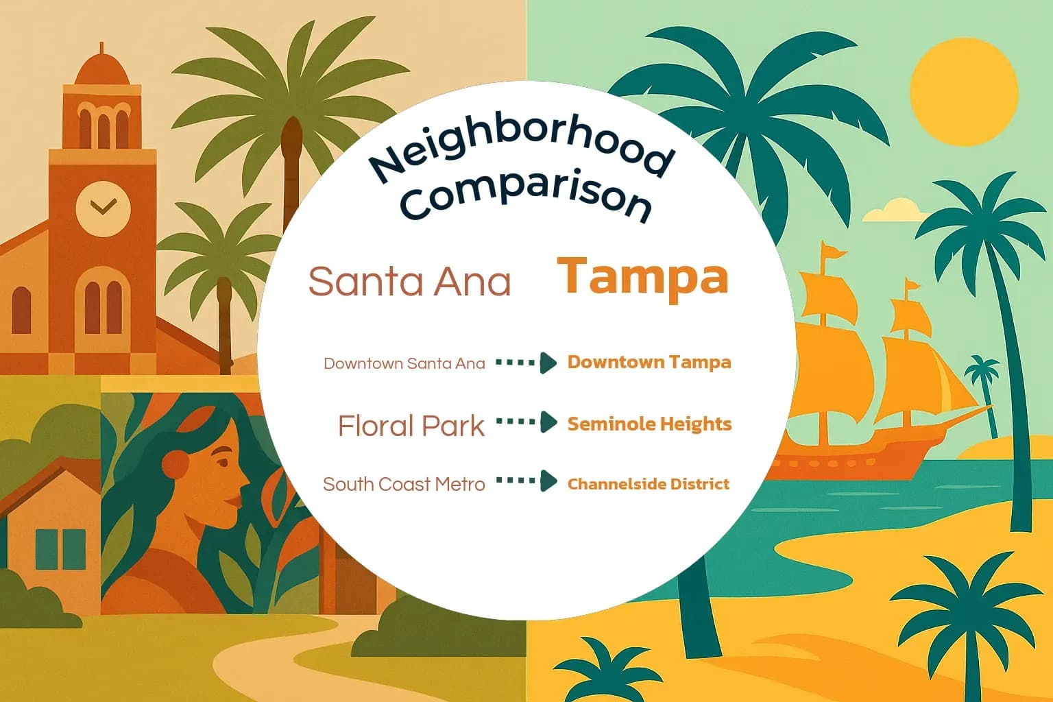 Santa Ana vs Tampa Neighborhood Comparison