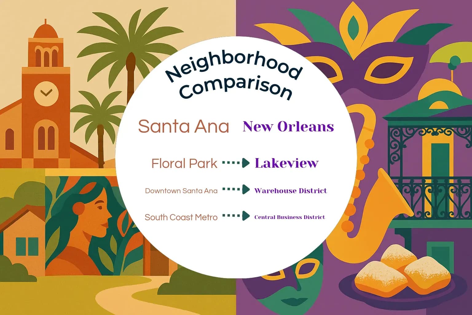 Santa Ana vs New Orleans Neighborhood Comparison