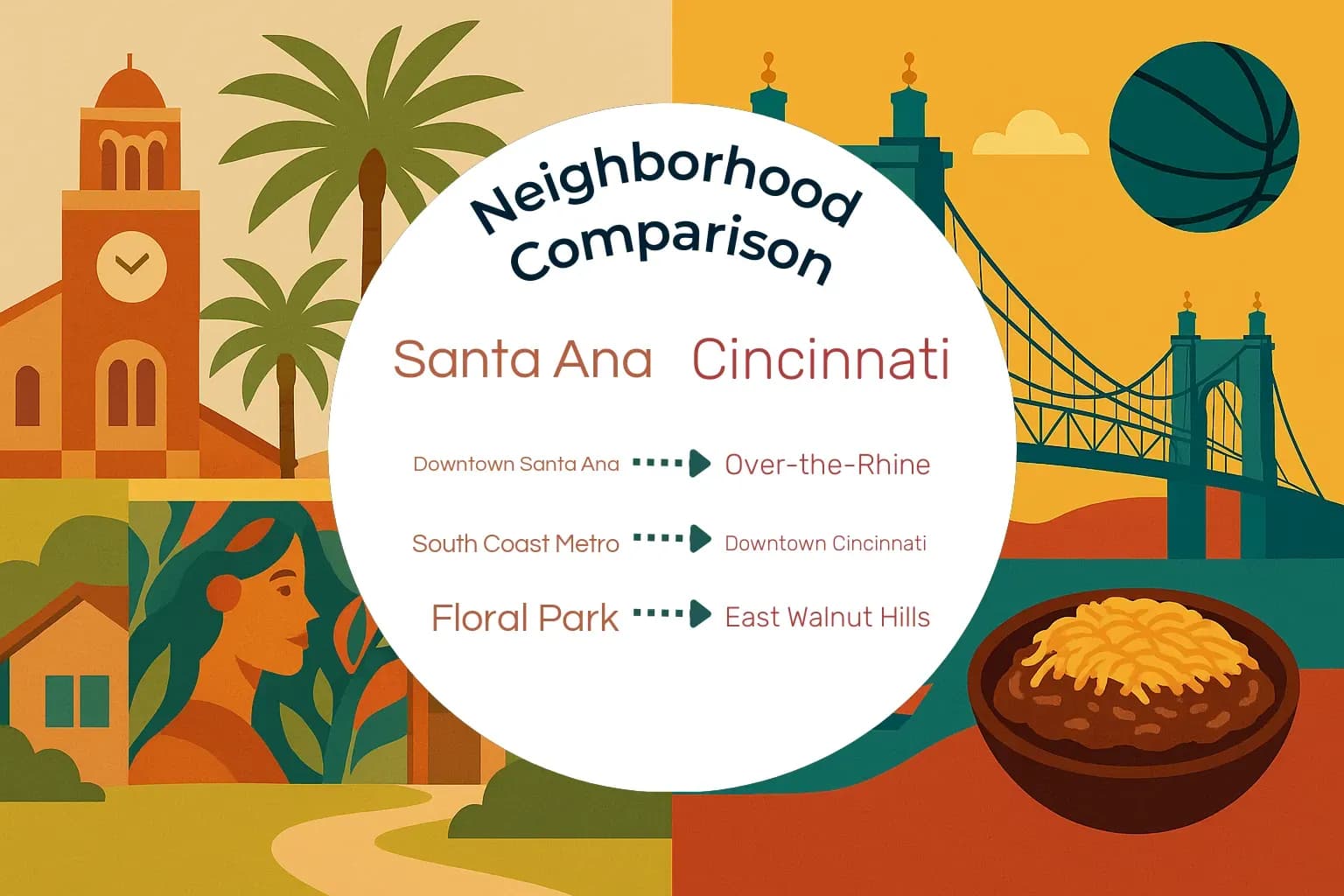 Santa Ana vs Cincinnati Neighborhood Comparison