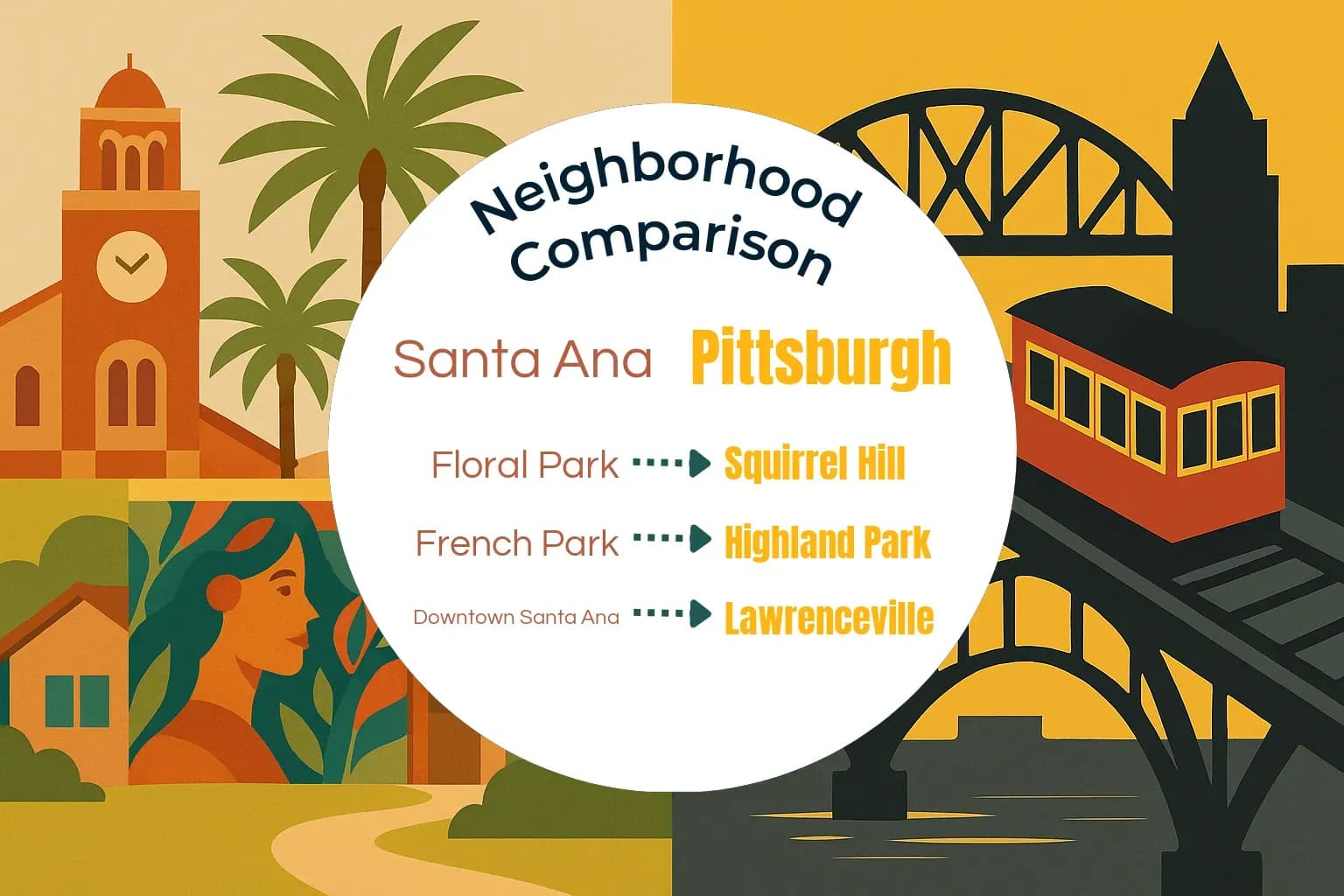 Santa Ana vs Pittsburgh Neighborhood Comparison