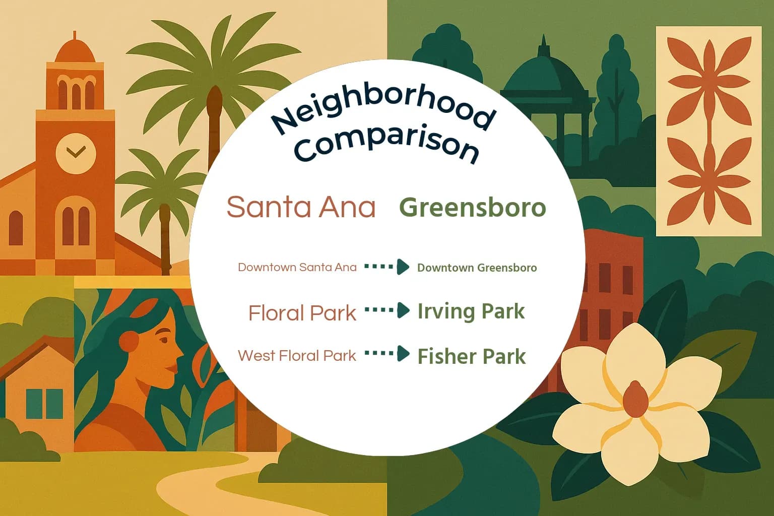 Santa Ana vs Greensboro Neighborhood Comparison