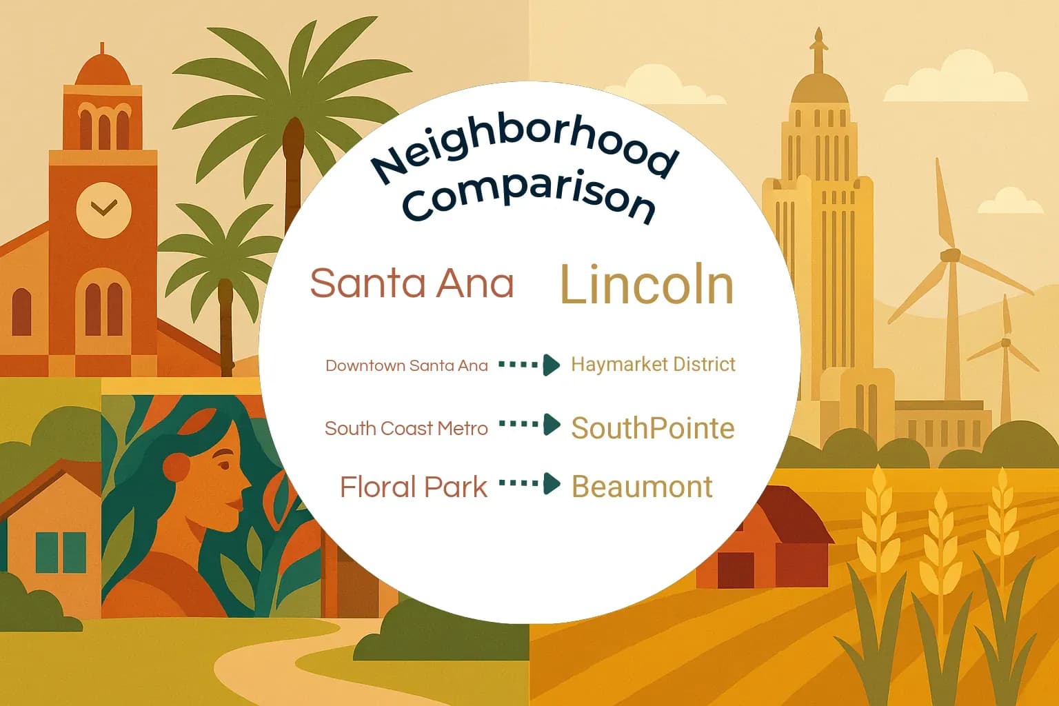 Santa Ana vs Lincoln Neighborhood Comparison