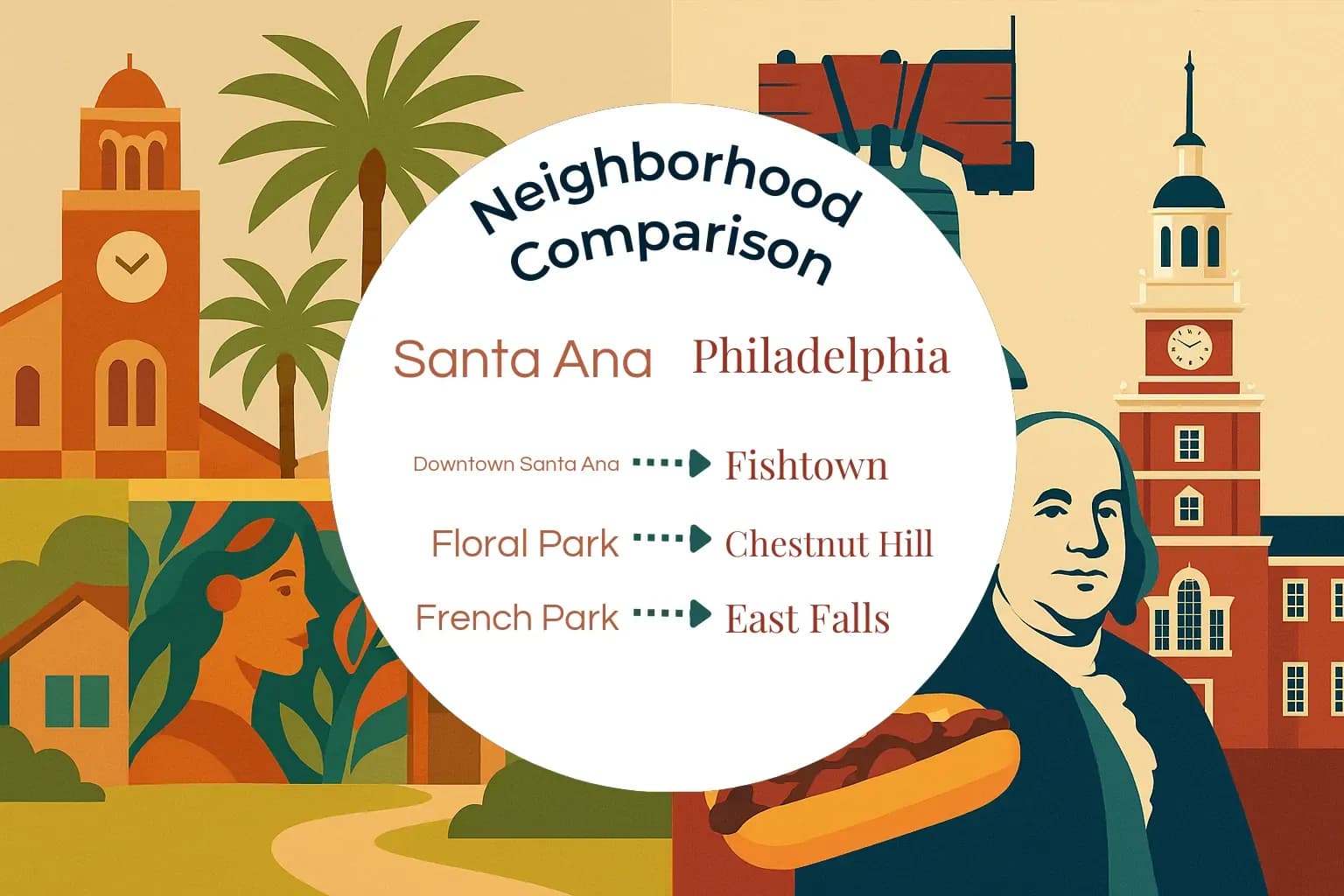 Santa Ana vs Philadelphia Neighborhood Comparison