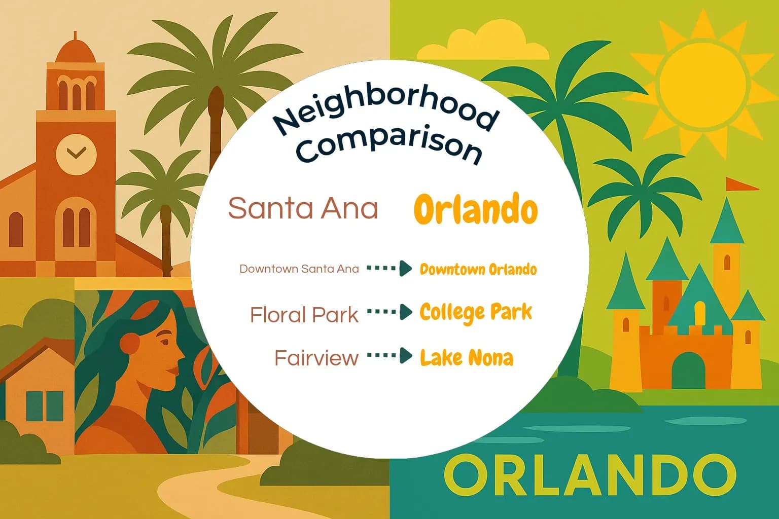Santa Ana vs Orlando Neighborhood Comparison