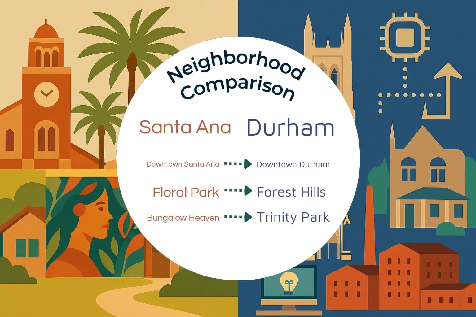 Santa Ana vs Durham Neighborhood Comparison