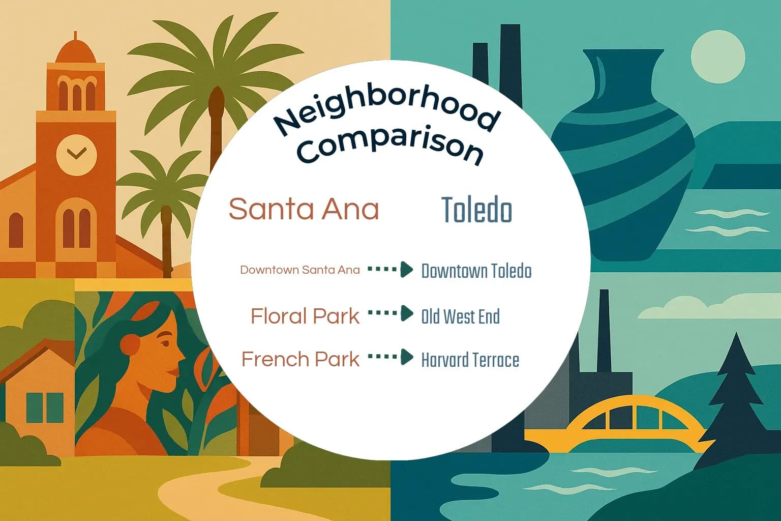 Santa Ana vs Toledo Neighborhood Comparison