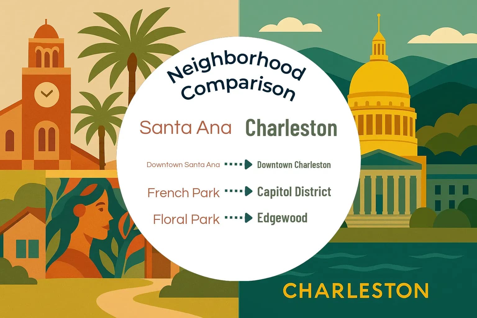 Santa Ana vs Charleston Neighborhood Comparison