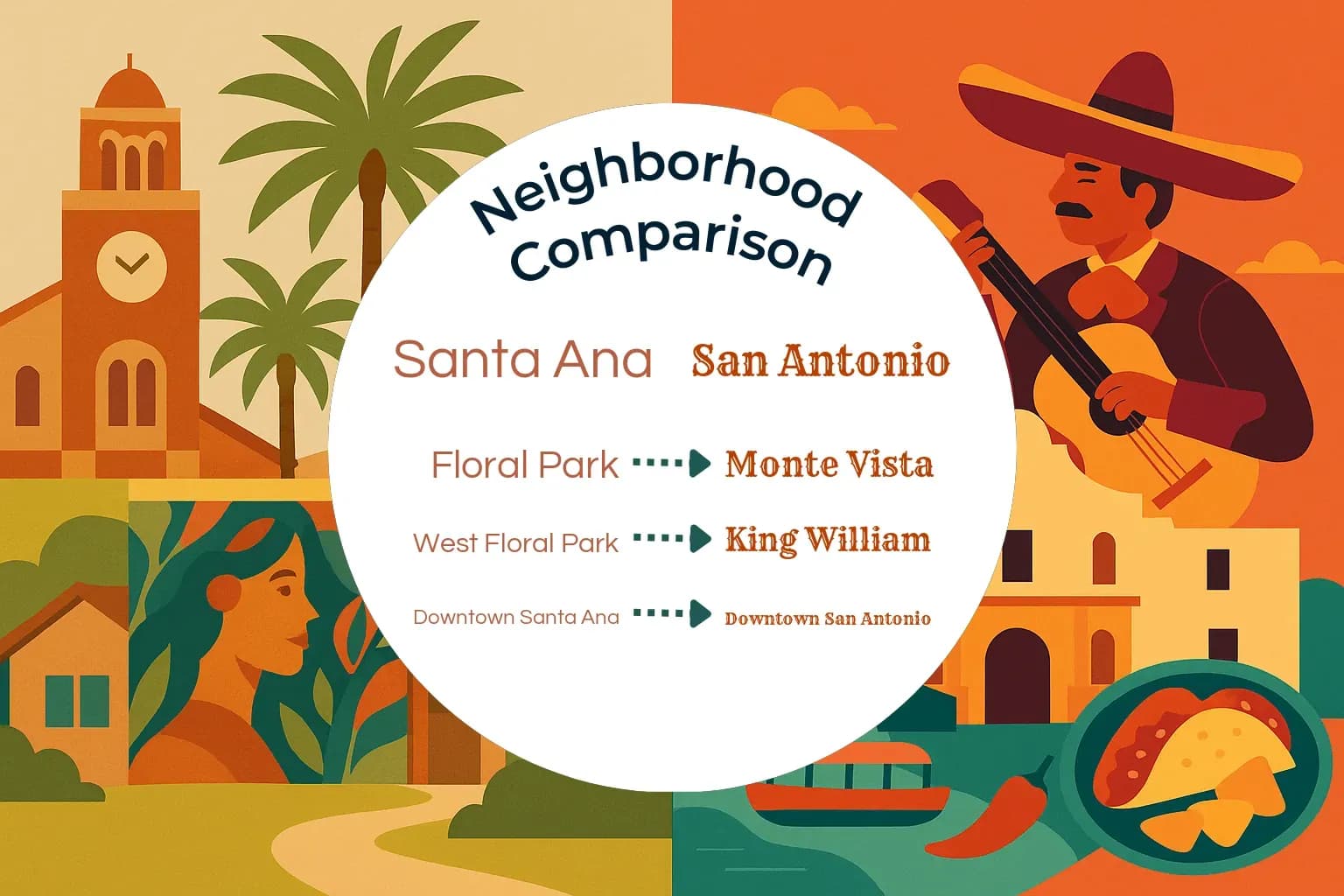 Santa Ana vs San Antonio Neighborhood Comparison