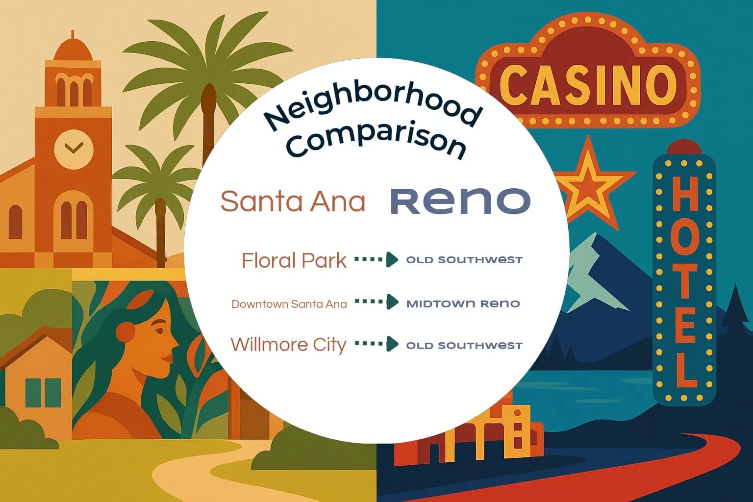 Santa Ana vs Reno Neighborhood Comparison