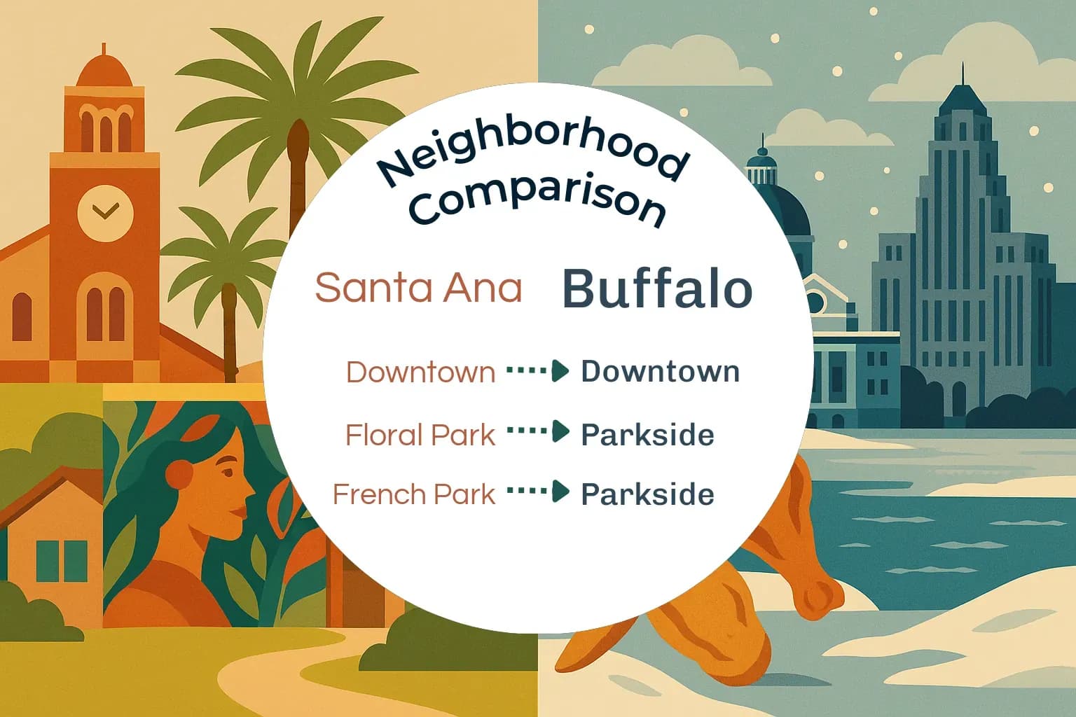 Santa Ana vs Buffalo Neighborhood Comparison
