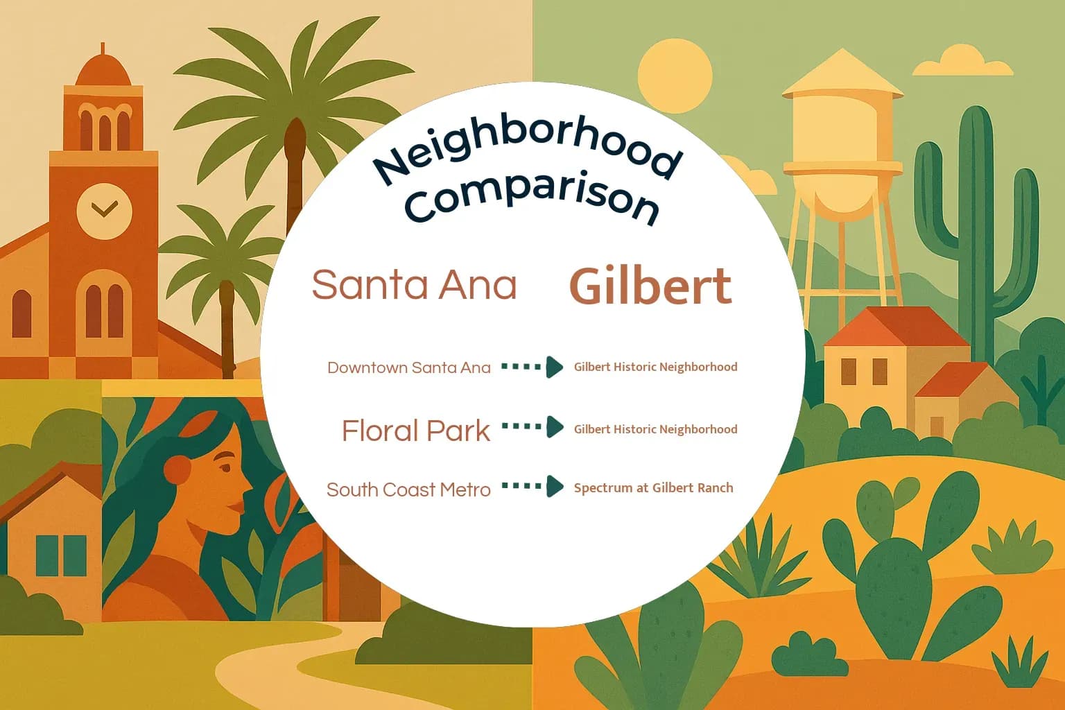 Santa Ana vs Gilbert Neighborhood Comparison