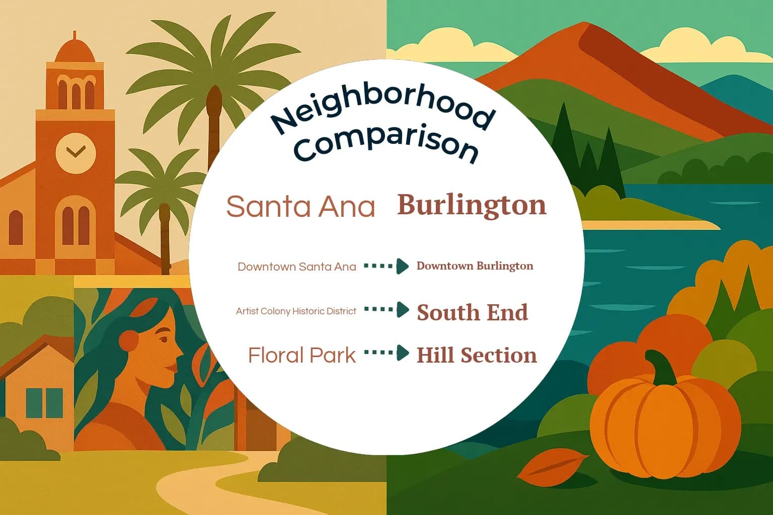 Santa Ana vs Burlington Neighborhood Comparison