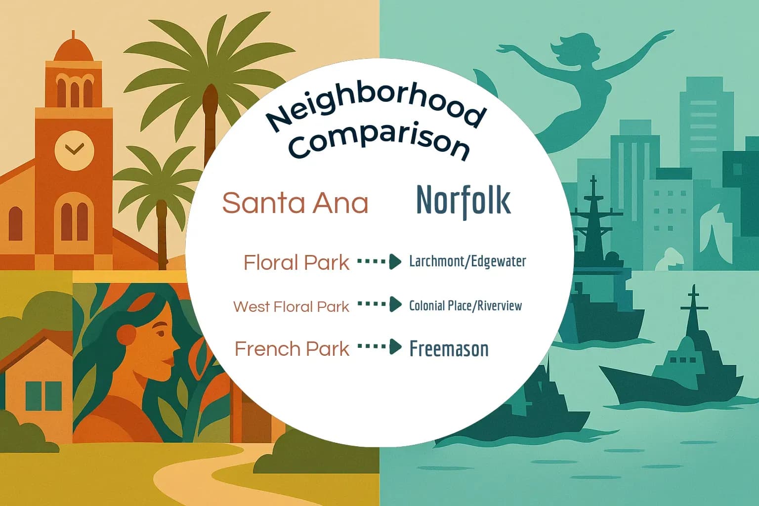 Santa Ana vs Norfolk Neighborhood Comparison