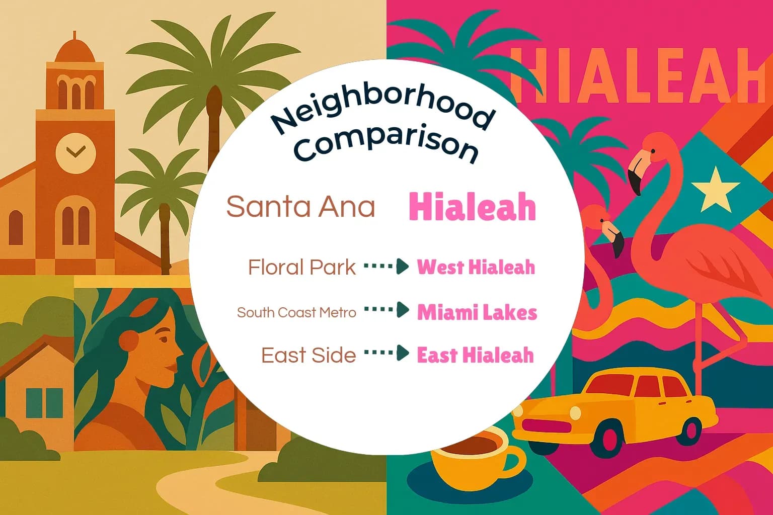 Santa Ana vs Hialeah Neighborhood Comparison