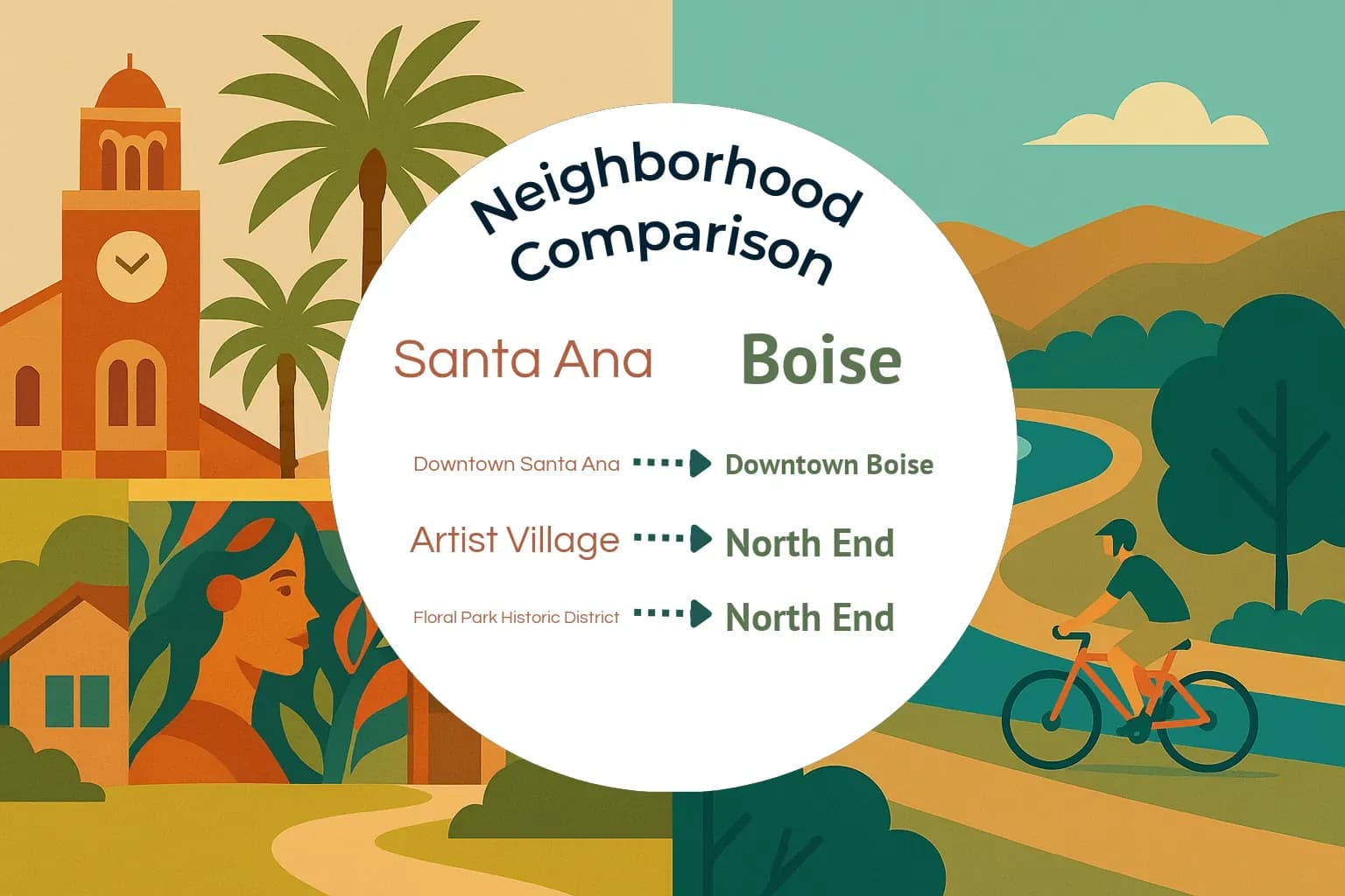 Santa Ana vs Boise Neighborhood Comparison