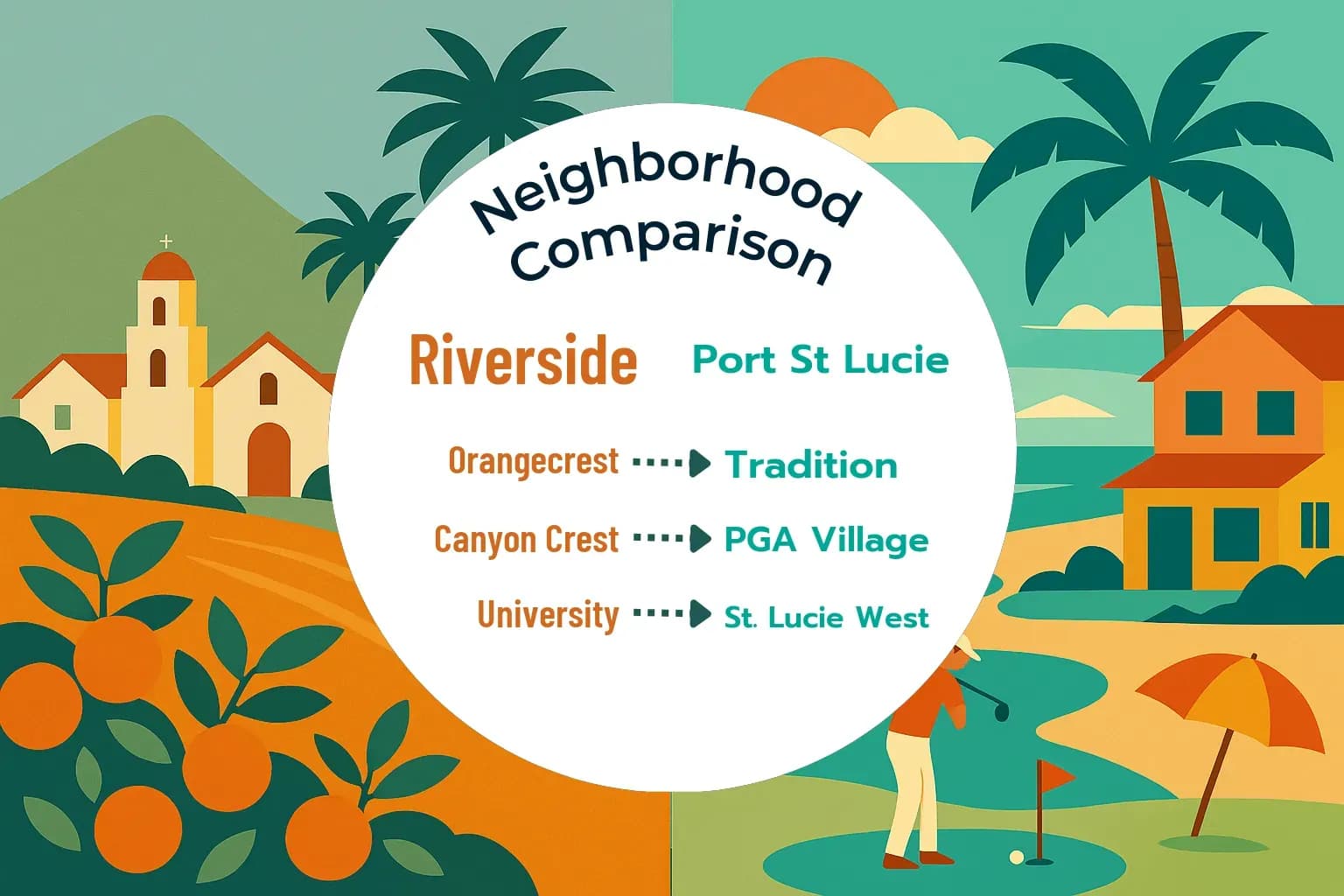 Riverside vs Port St. Lucie Neighborhood Comparison