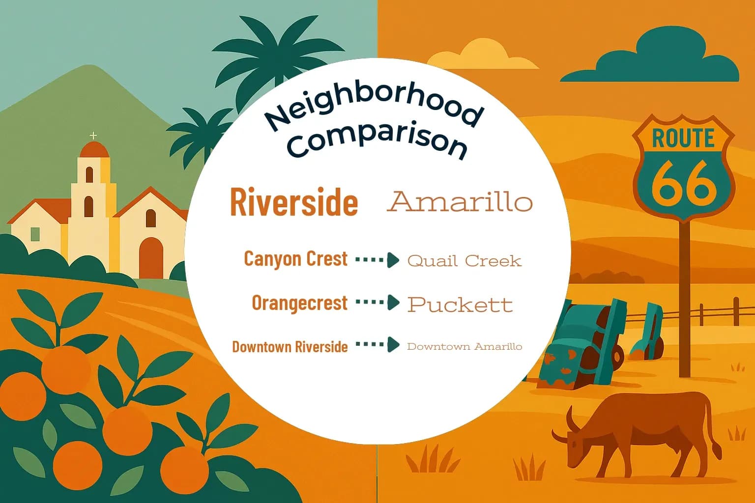 Riverside vs Amarillo Neighborhood Comparison