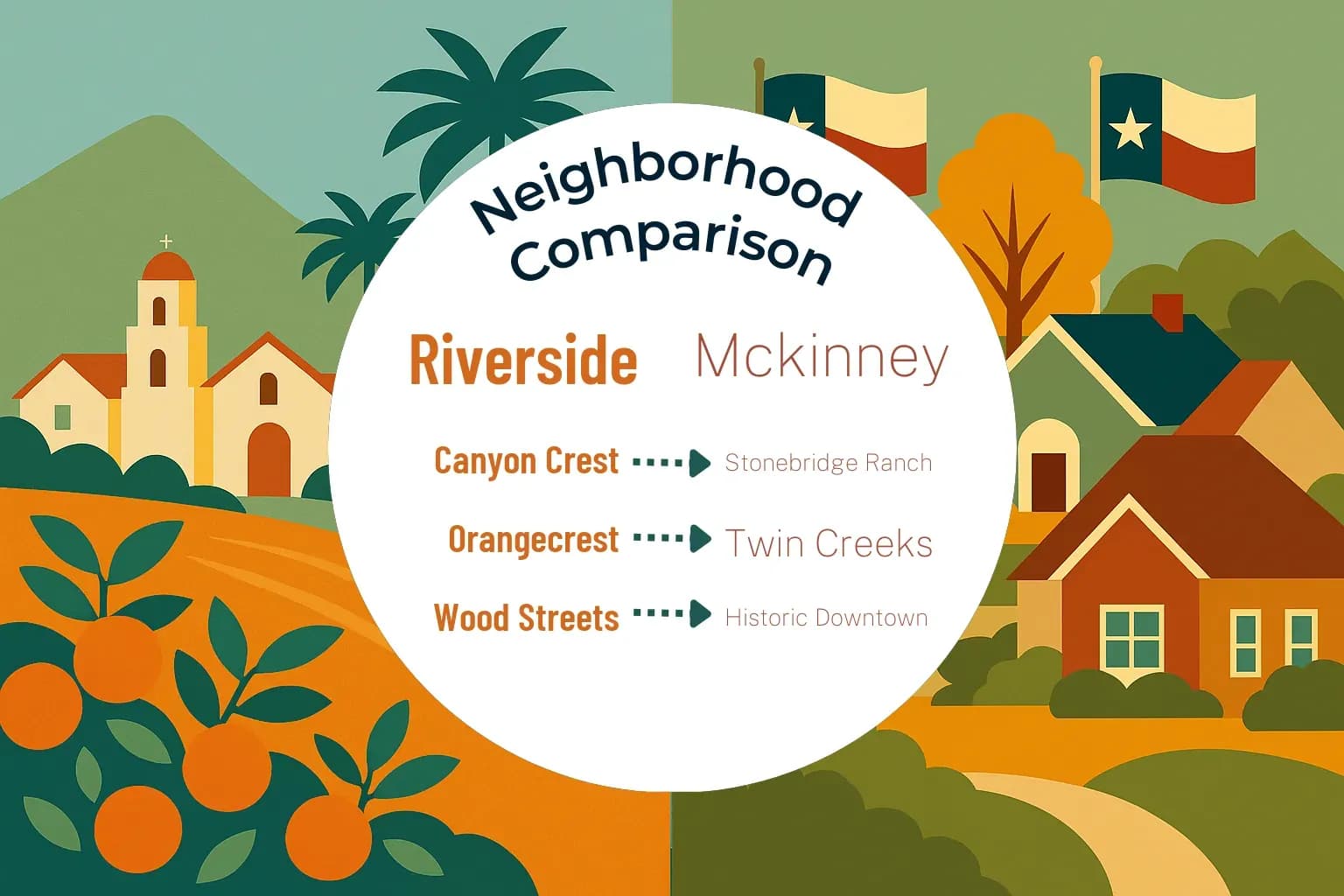 Riverside vs Mckinney Neighborhood Comparison