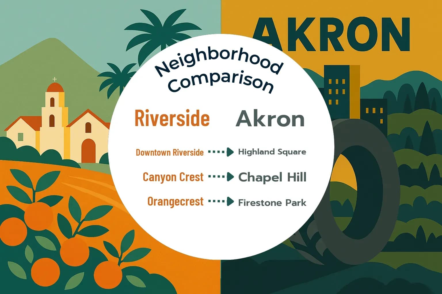 Riverside vs Akron Neighborhood Comparison