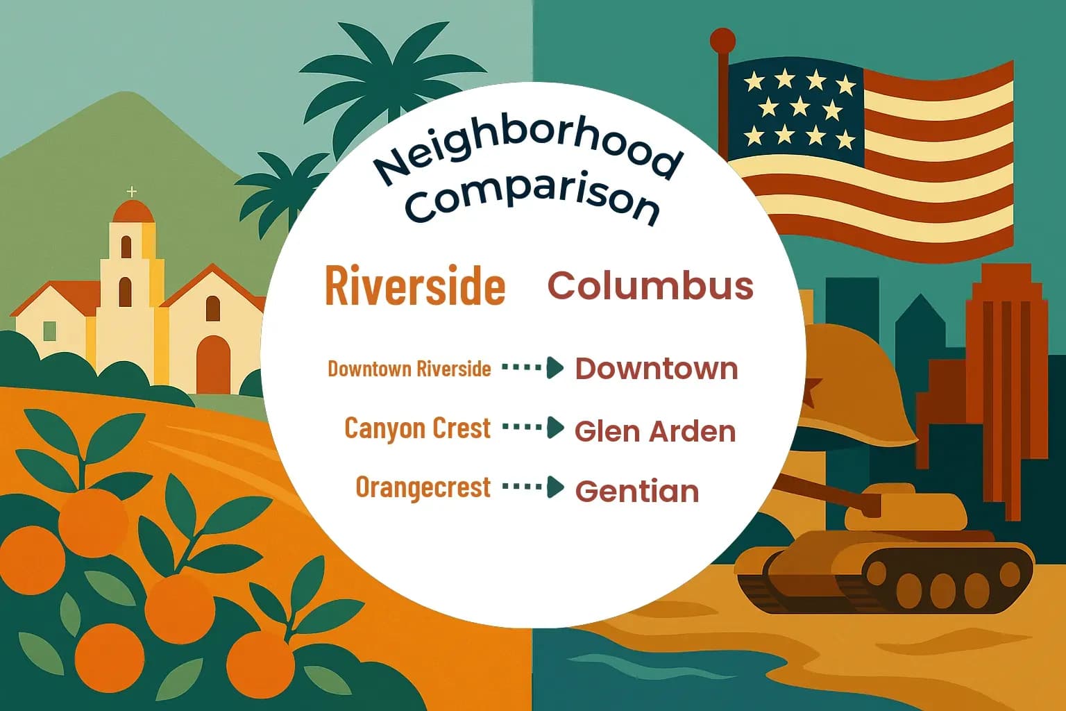 Riverside vs Columbus Neighborhood Comparison