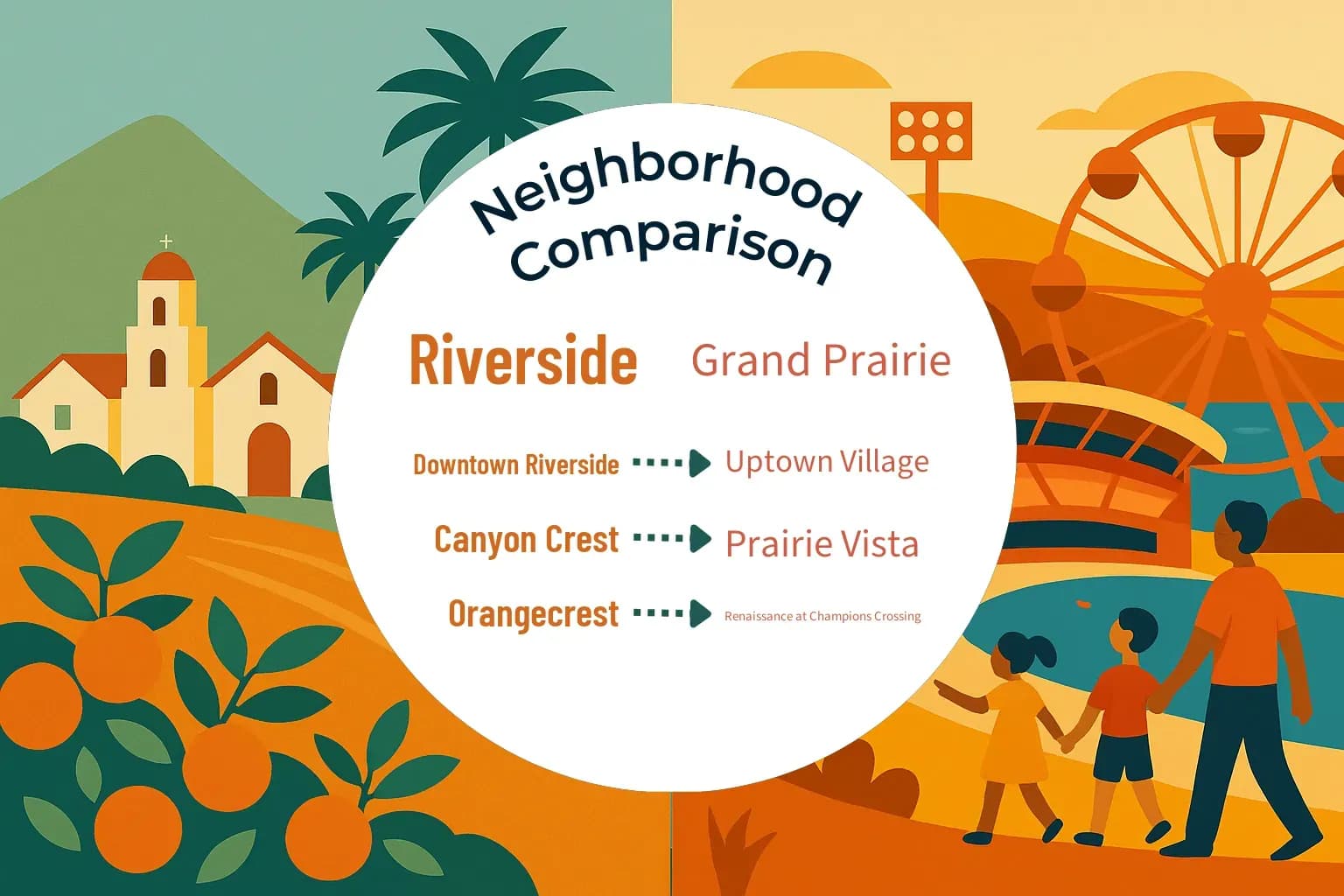 Riverside vs Grand Prairie Neighborhood Comparison