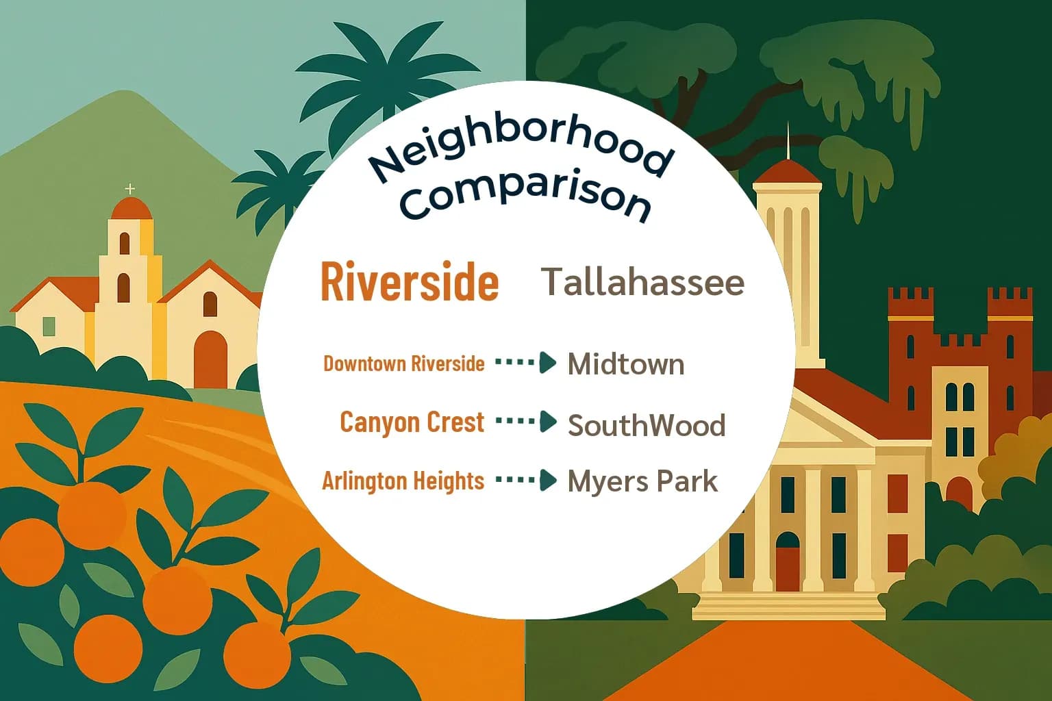 Riverside vs Tallahassee Neighborhood Comparison