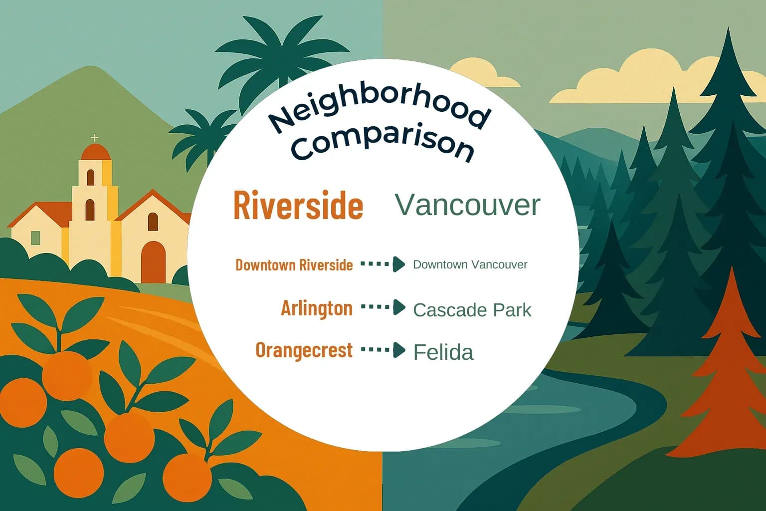 Riverside vs Vancouver Neighborhood Comparison