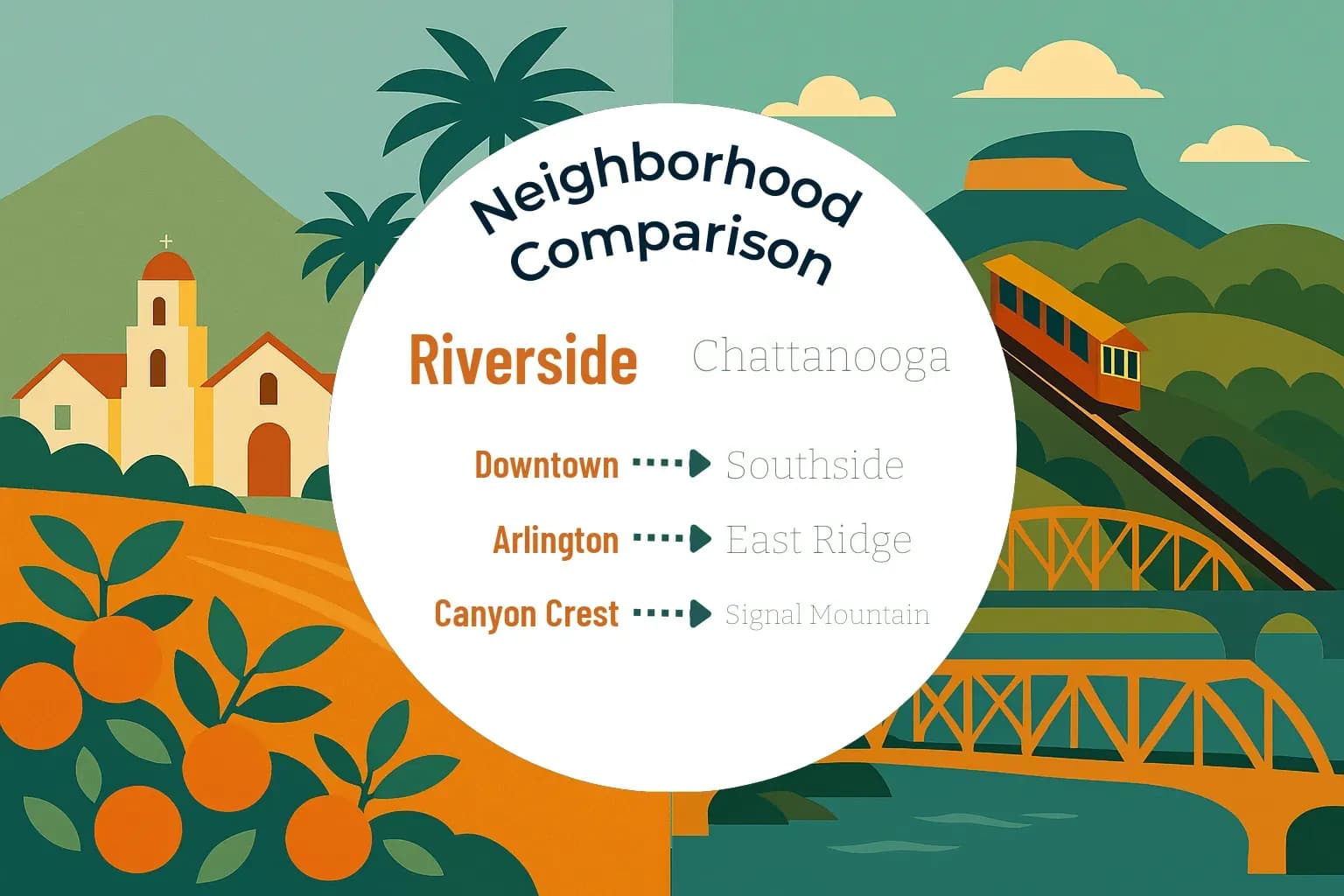 Riverside vs Chattanooga Neighborhood Comparison