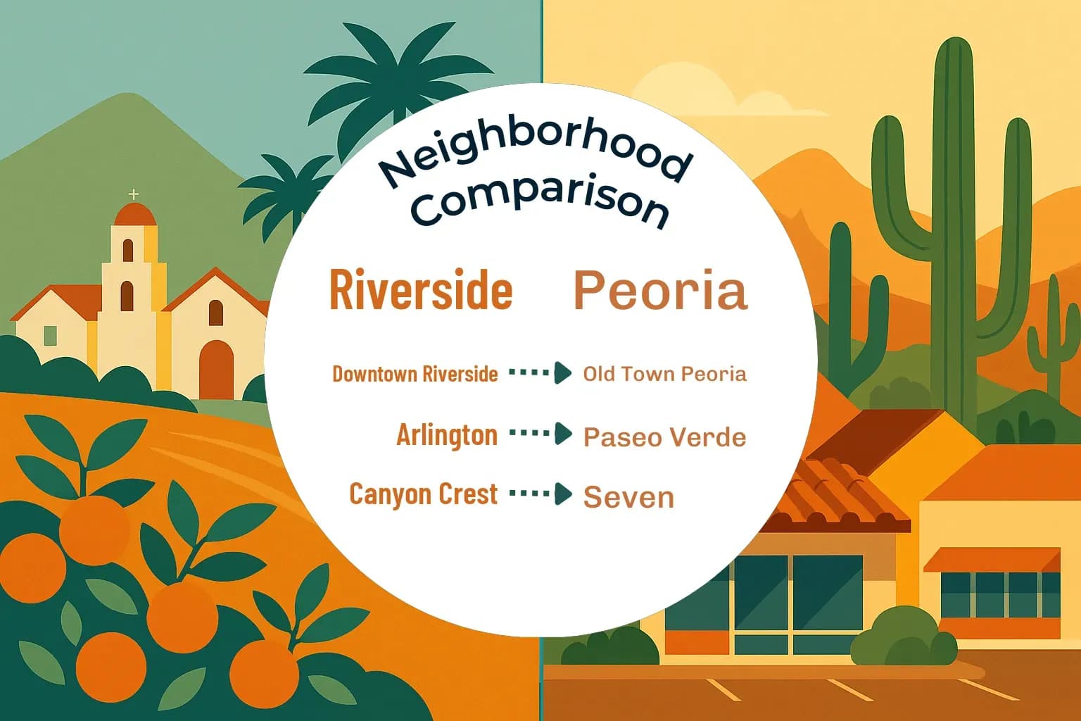 Riverside vs Peoria Neighborhood Comparison