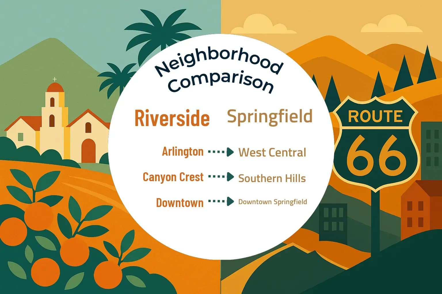 Riverside vs Springfield Neighborhood Comparison