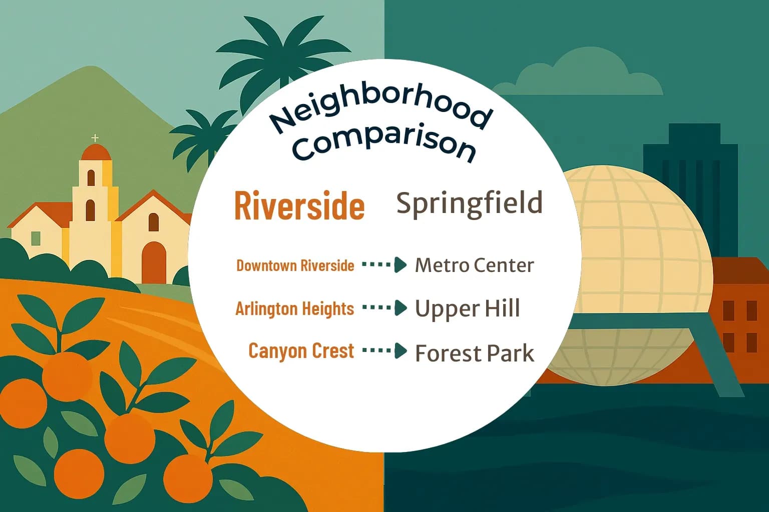 Riverside vs Springfield Neighborhood Comparison