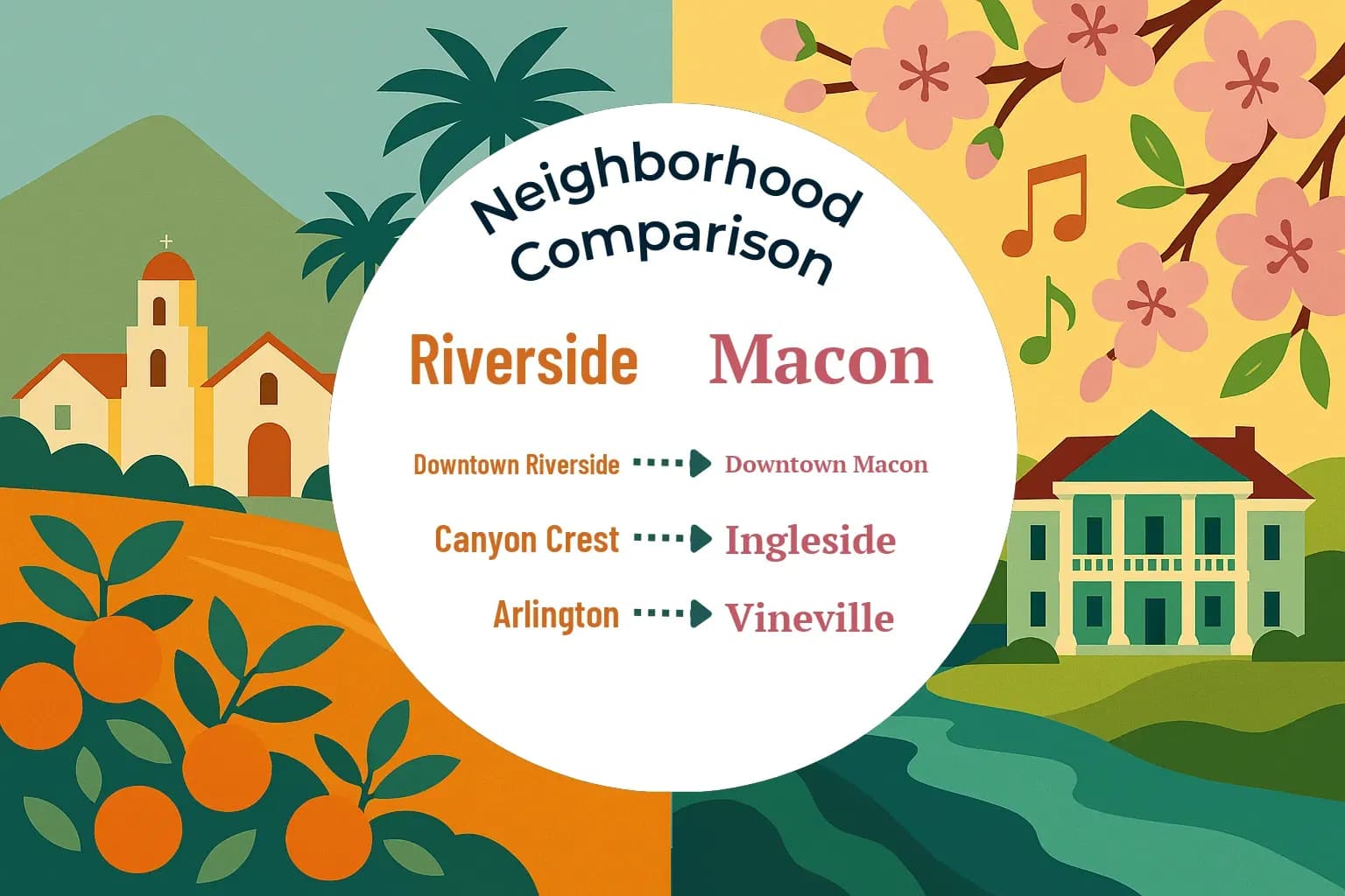 Riverside vs Macon Neighborhood Comparison