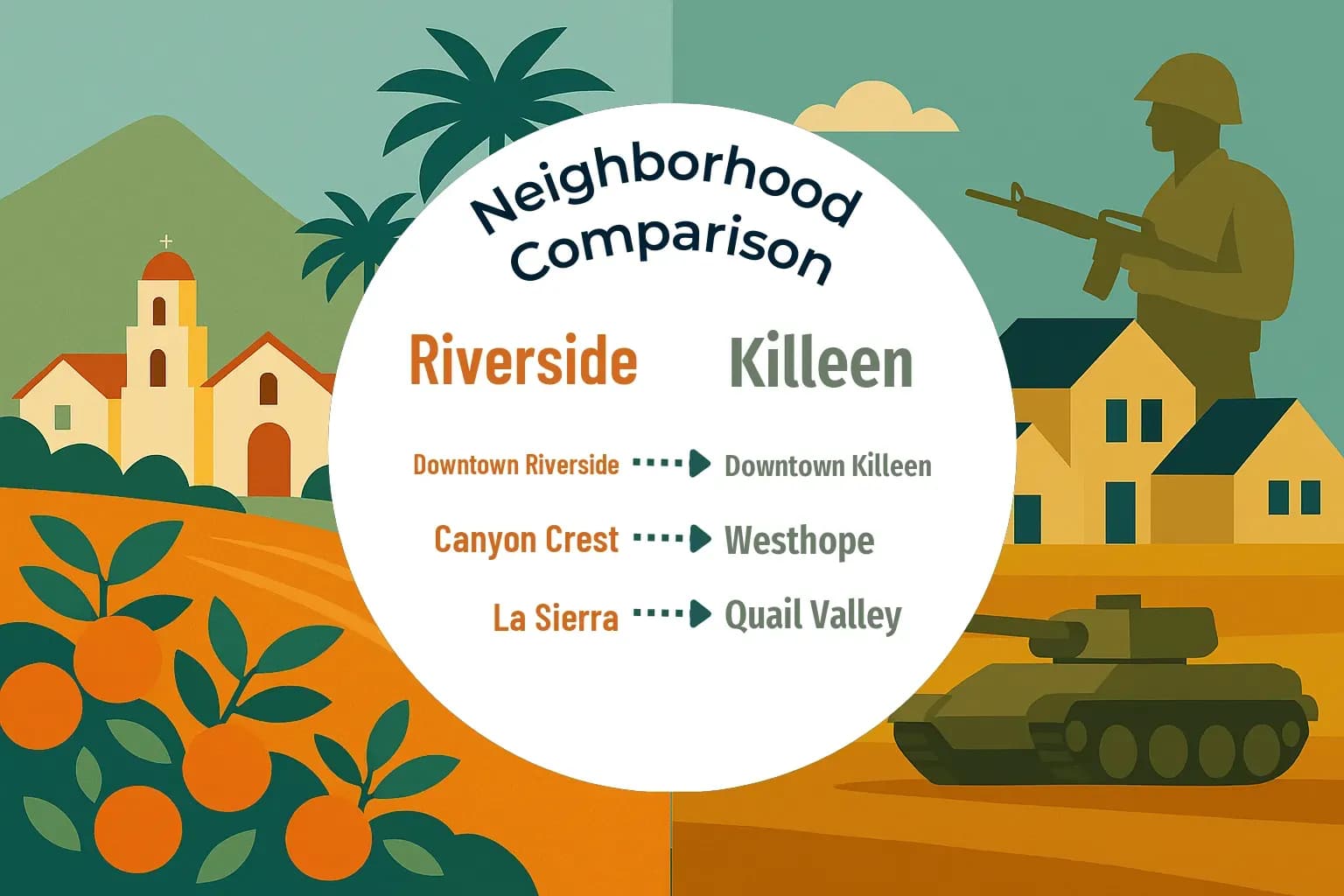 Riverside vs Killeen Neighborhood Comparison
