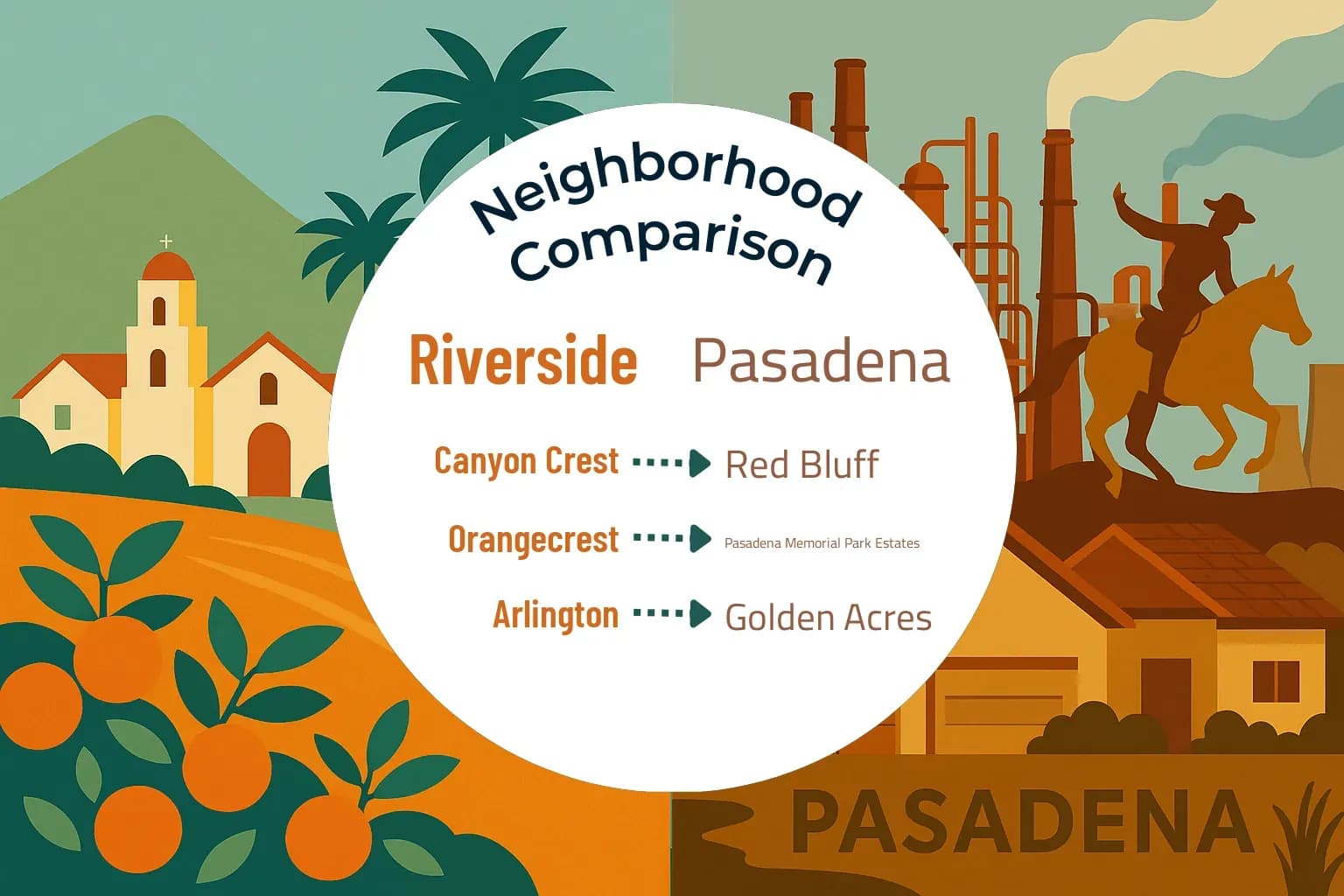 Riverside vs Pasadena Neighborhood Comparison
