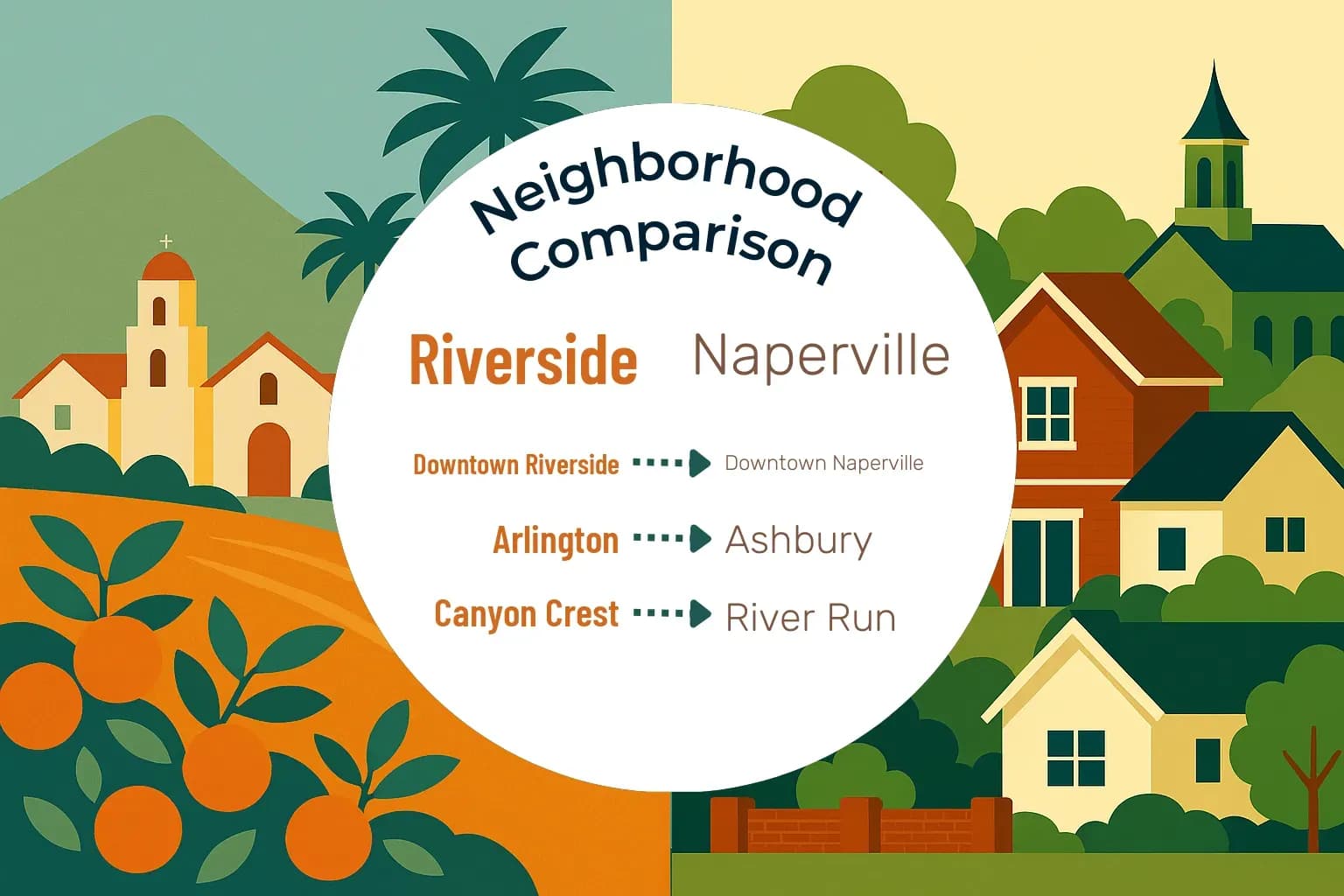 Riverside vs Naperville Neighborhood Comparison