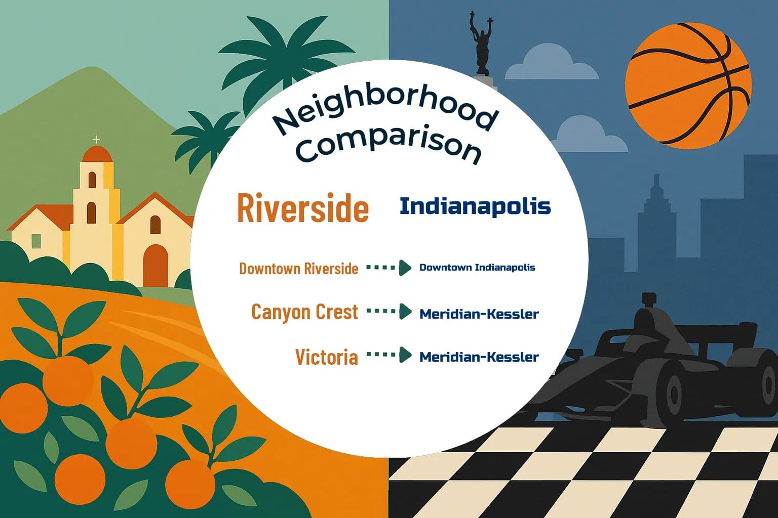 Riverside vs Indianapolis Neighborhood Comparison