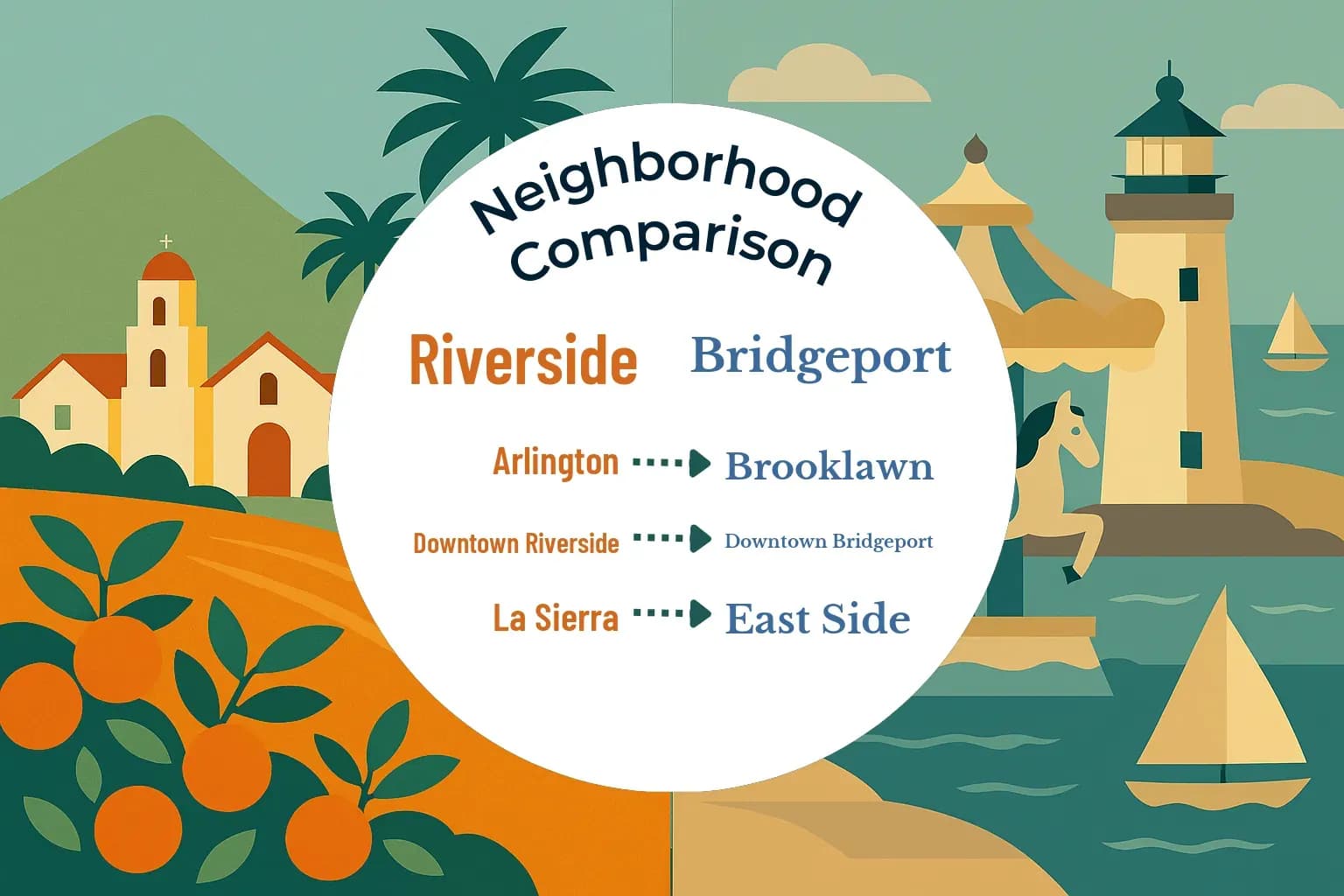 Riverside vs Bridgeport Neighborhood Comparison