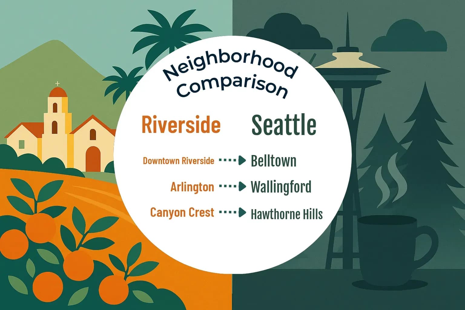 Riverside vs Seattle Neighborhood Comparison