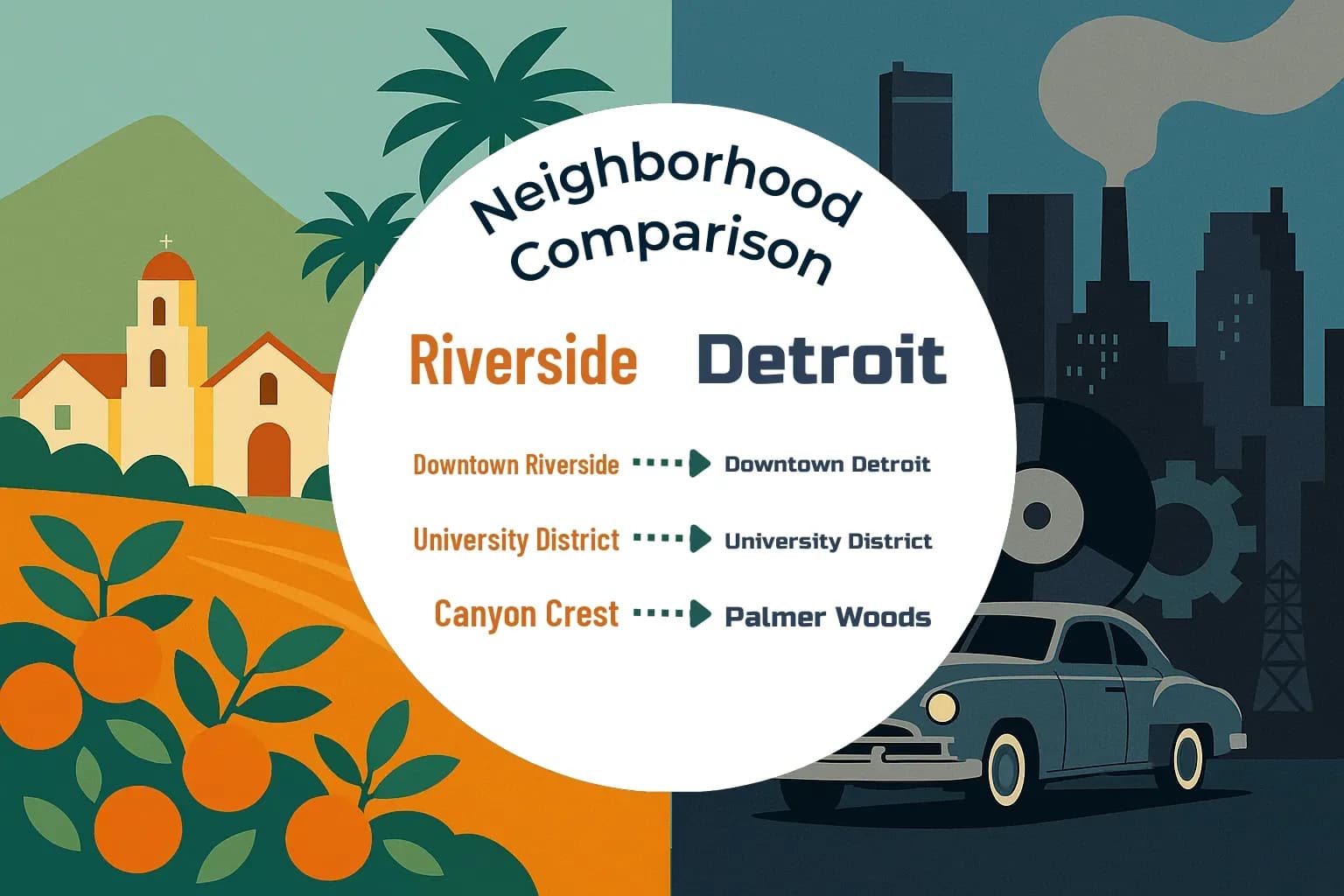Riverside vs Detroit Neighborhood Comparison