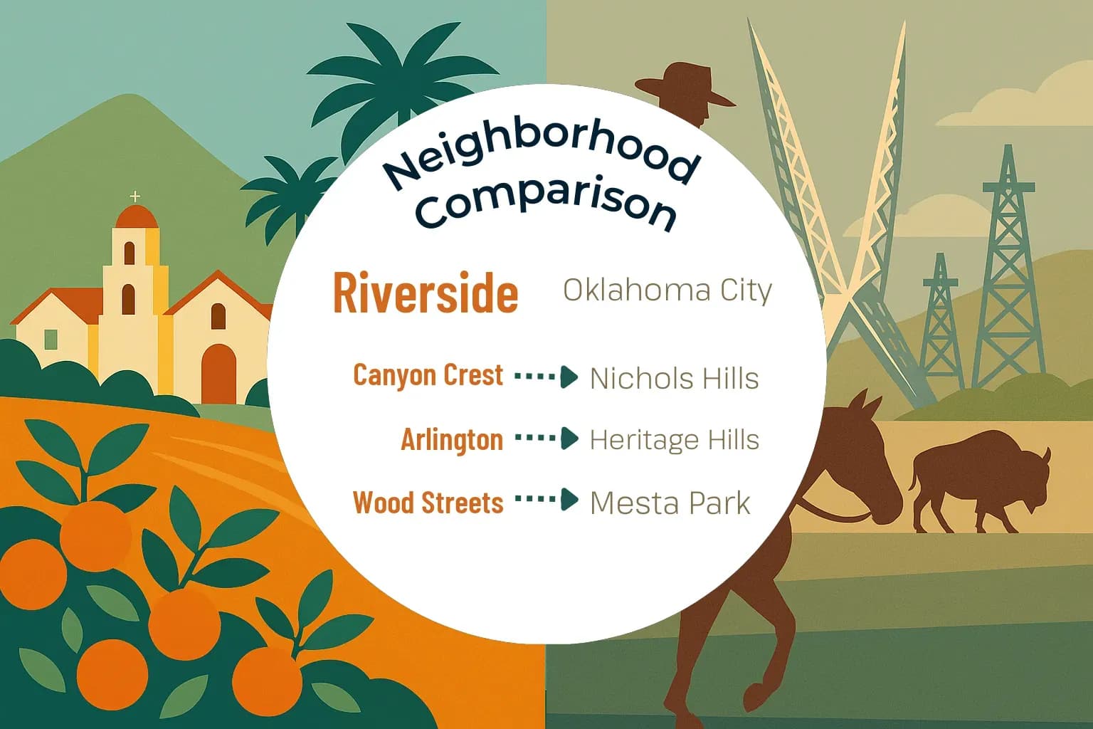 Riverside vs Oklahoma City Neighborhood Comparison