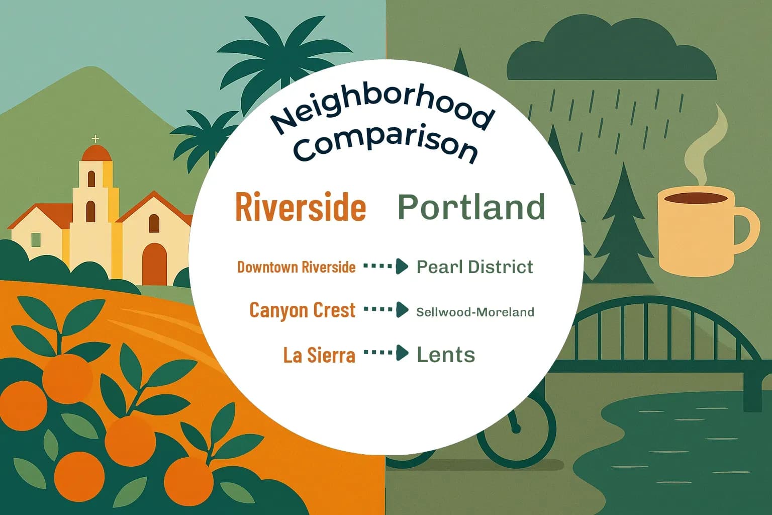 Riverside vs Portland Neighborhood Comparison
